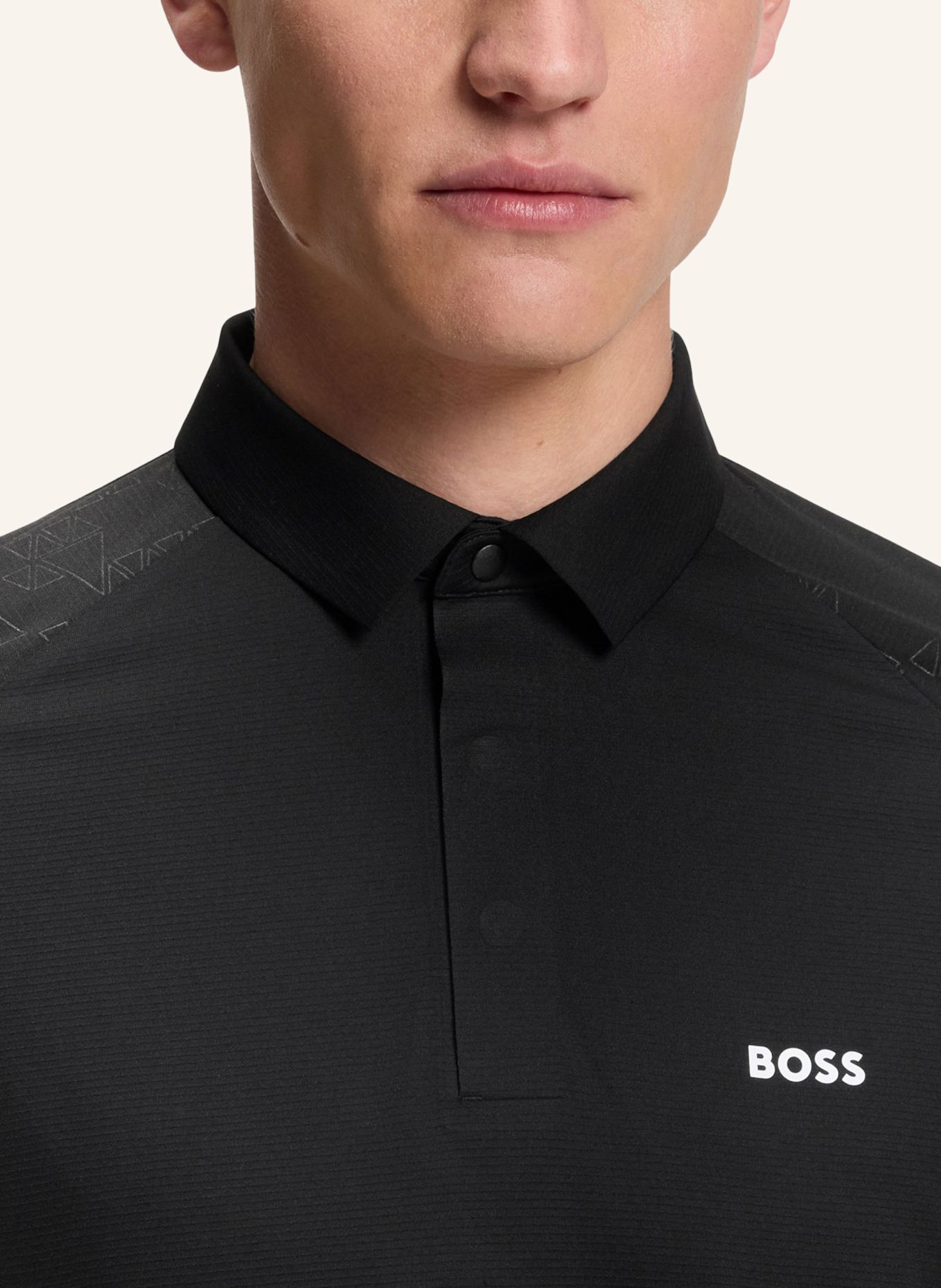 BOSS Polo PL_GOC PADDYTECH Regular Fit: SCHWARZ