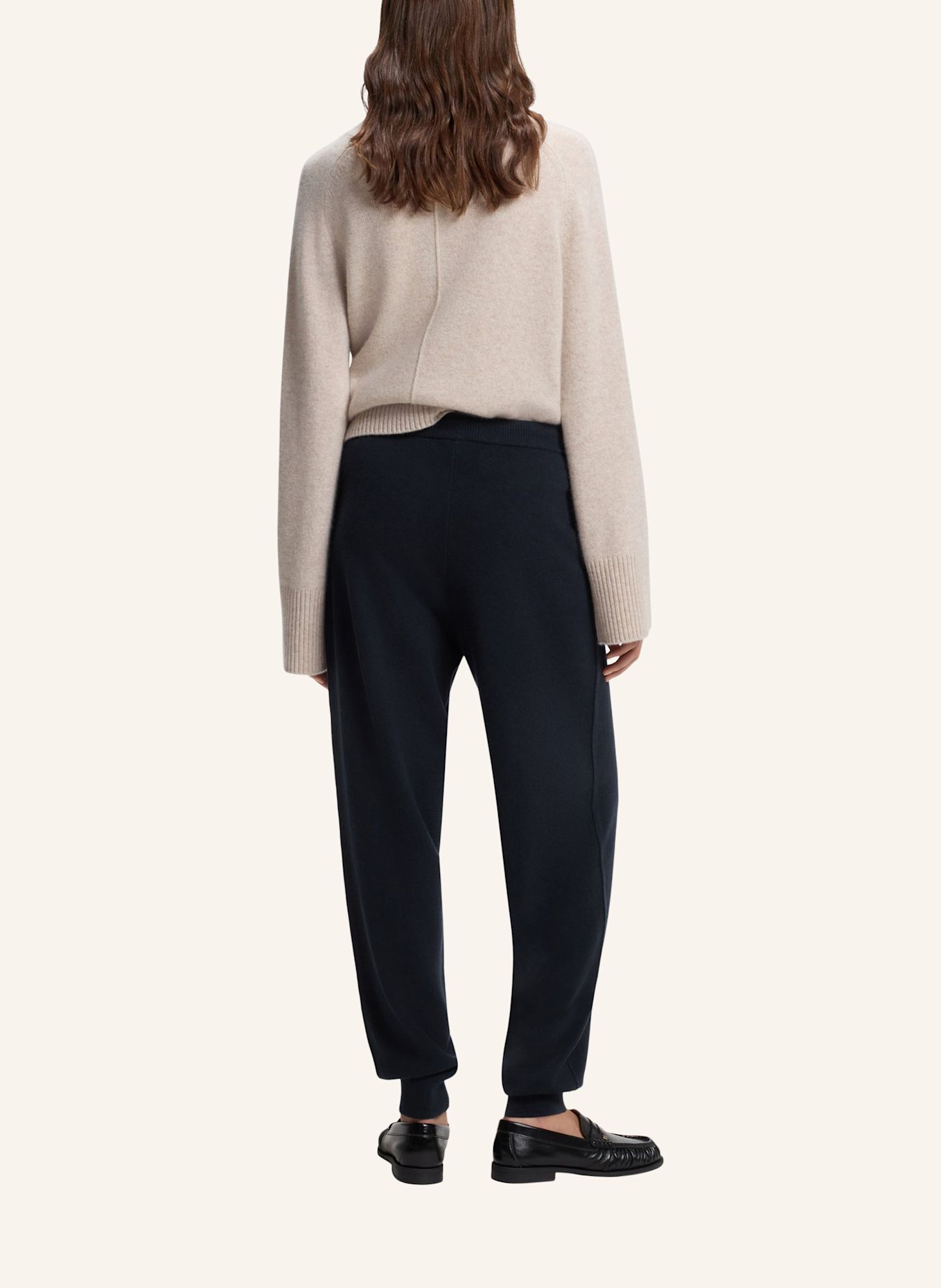 BOSS Strickhose FALINDANA aus Cashmere: DUNKELBLAU