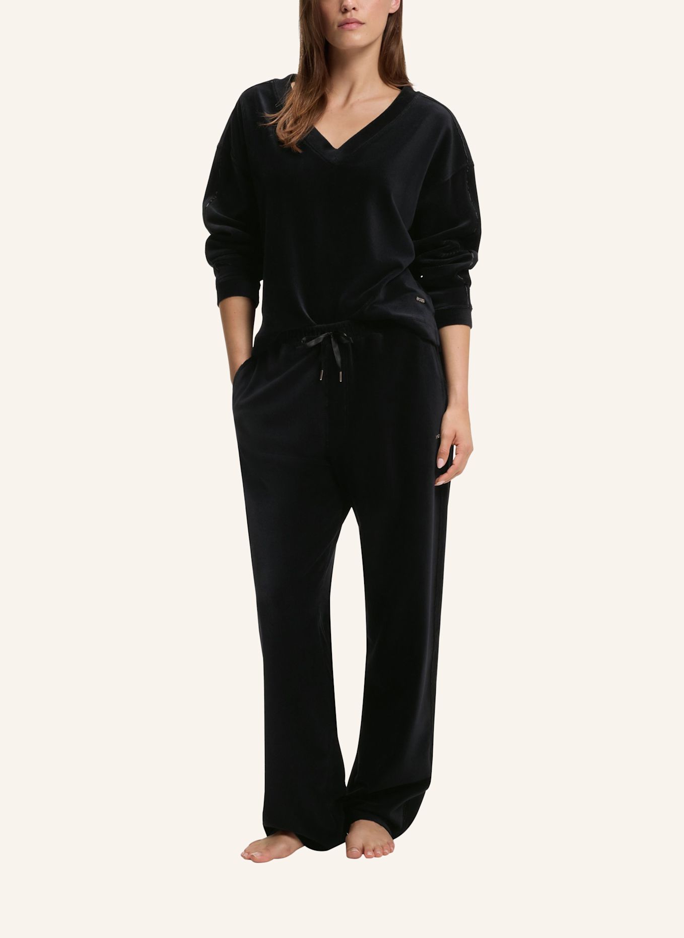BOSS Loungewear Oberteil VELVET_SWEATSHIRT VN: SCHWARZ