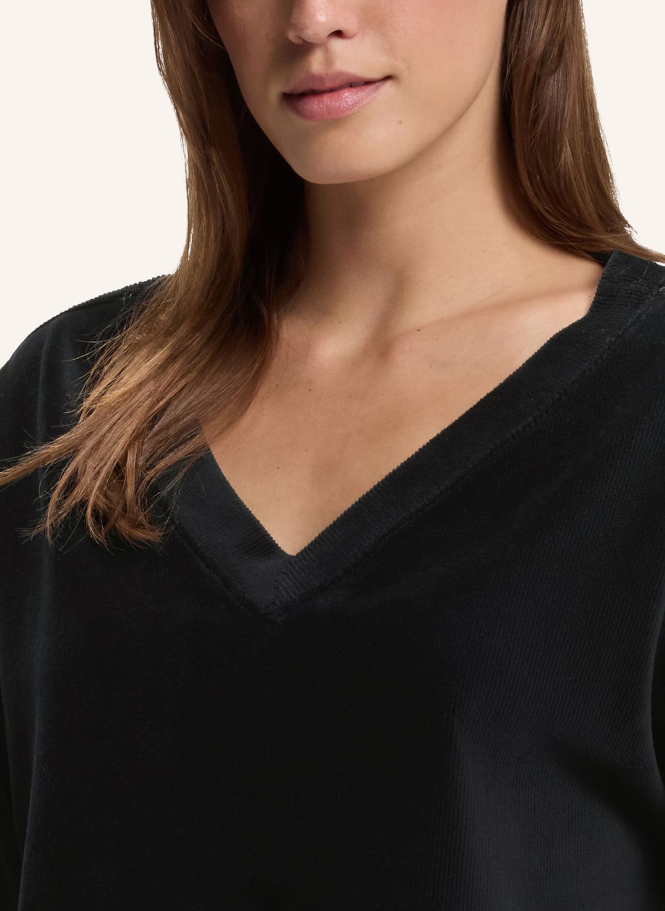 BOSS Loungewear Oberteil VELVET_SWEATSHIRT VN: SCHWARZ