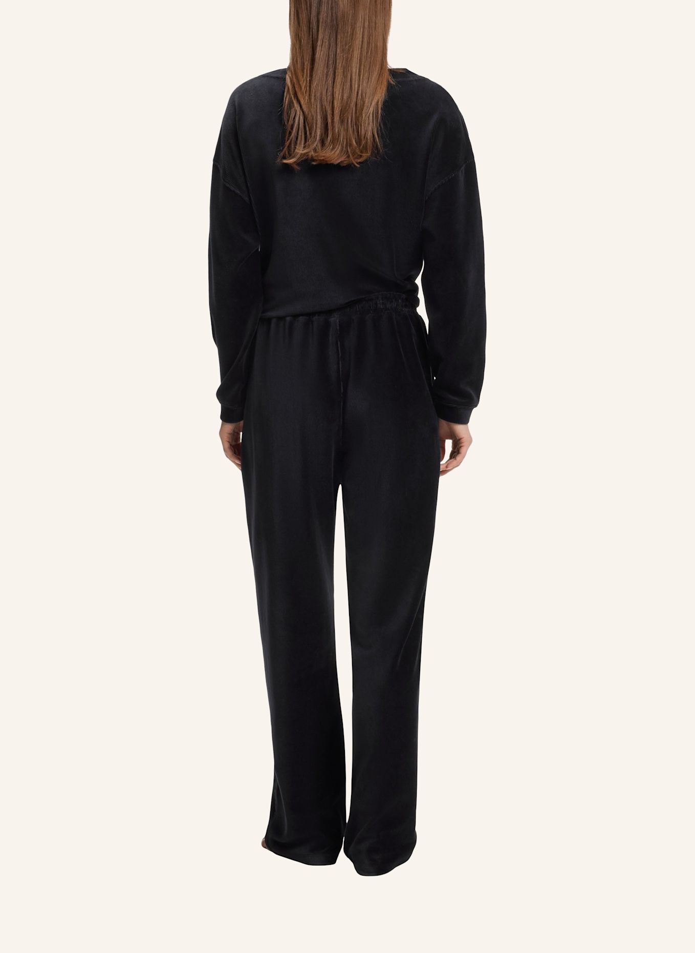BOSS Loungewear Unterteil VELVET_PANTS CW: SCHWARZ