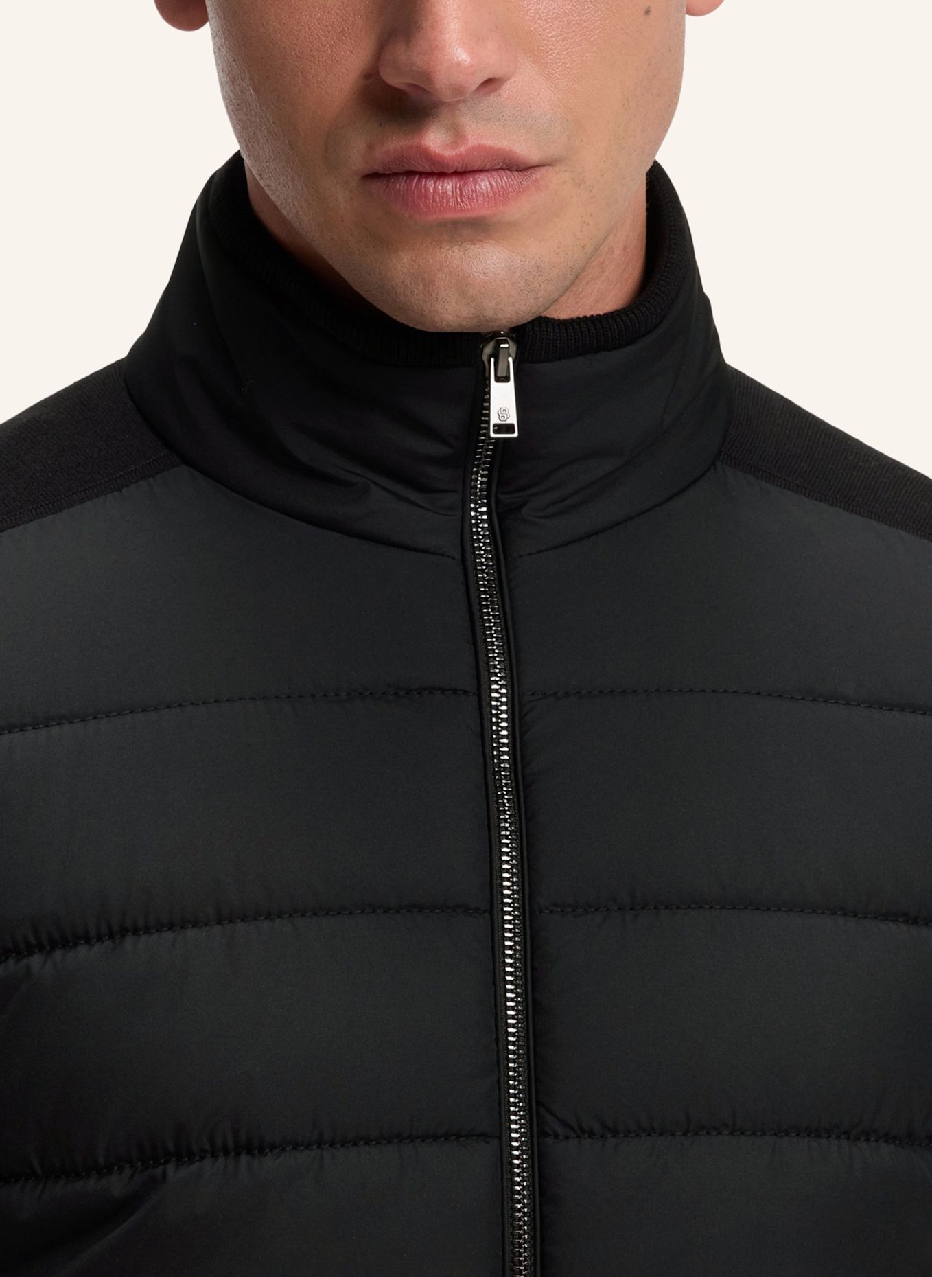 BOSS Strickjacke H-FACENTE Regular Fit: SCHWARZ