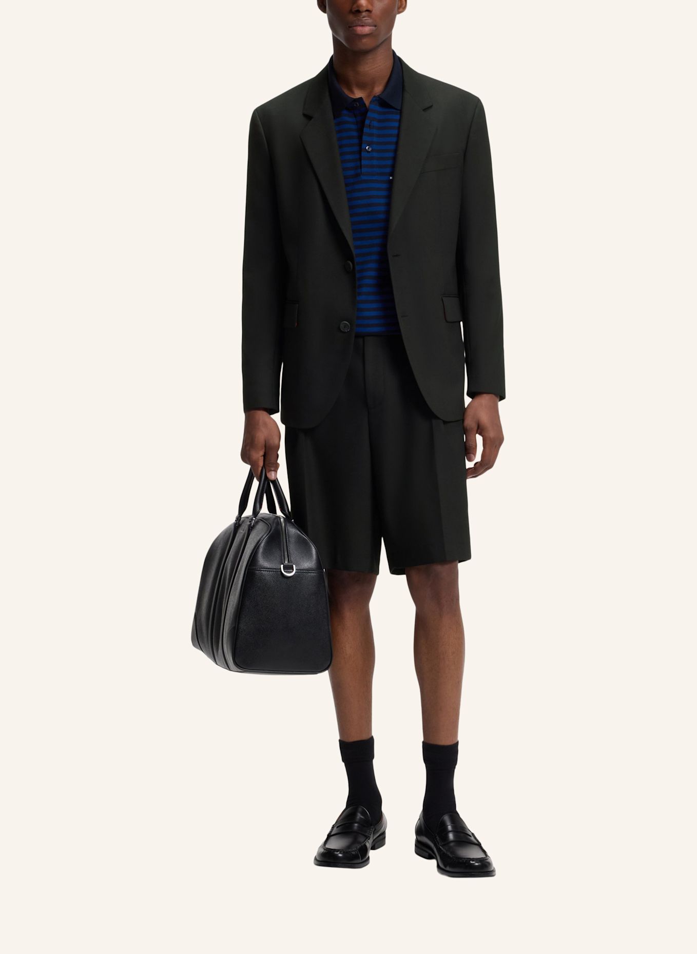 HUGO Kurze Hose FERY261X Relaxed Fit: SCHWARZ