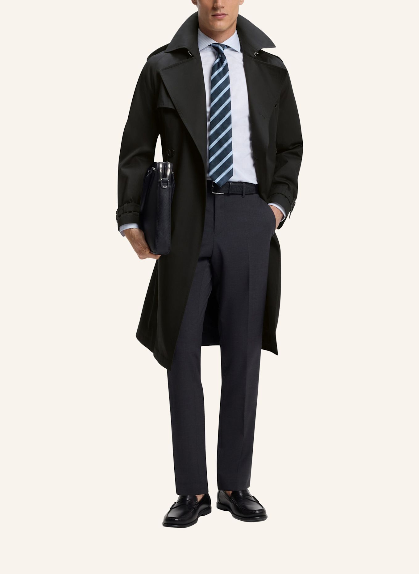 BOSS Trenchcoat H-JAREDTRENCHB1_263F Regular Fit: SCHWARZ