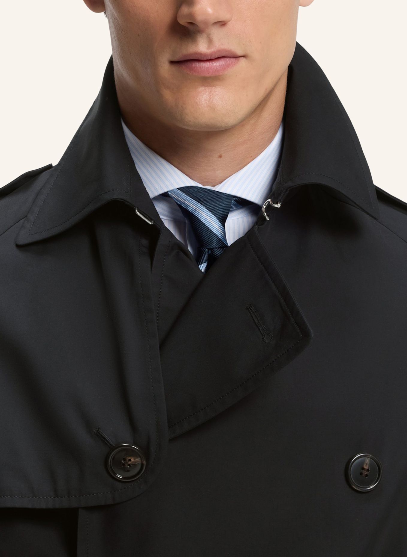 BOSS Trenchcoat H-JAREDTRENCHB1_263F Regular Fit: SCHWARZ