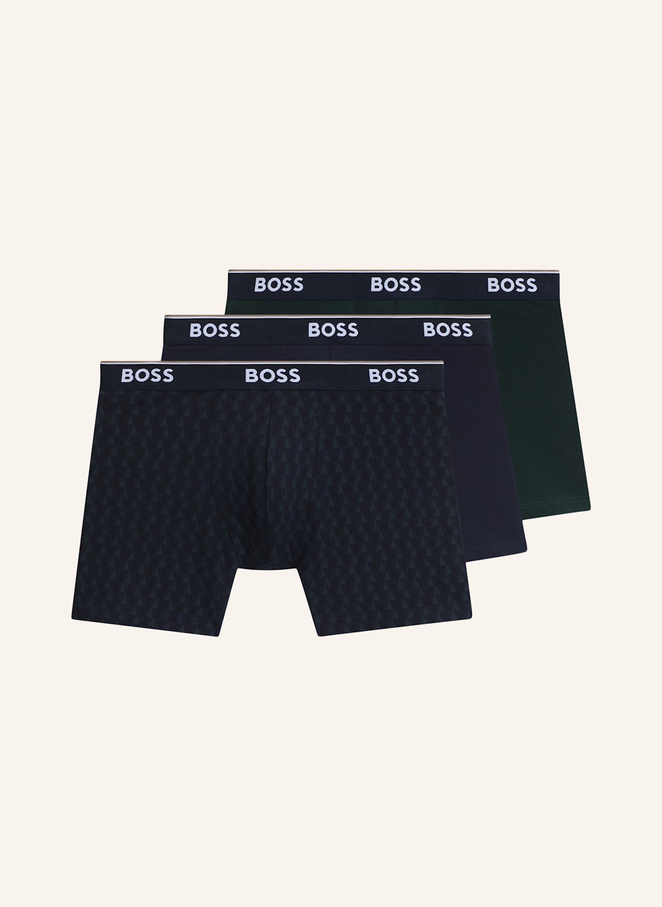 BOSS 3Er-Pack Boxershorts BOXERBR 3P POWER DES: BLAU