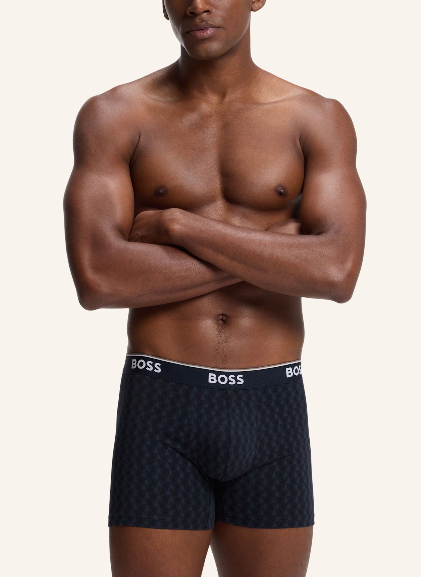 BOSS 3Er-Pack Boxershorts BOXERBR 3P POWER DES: BLAU