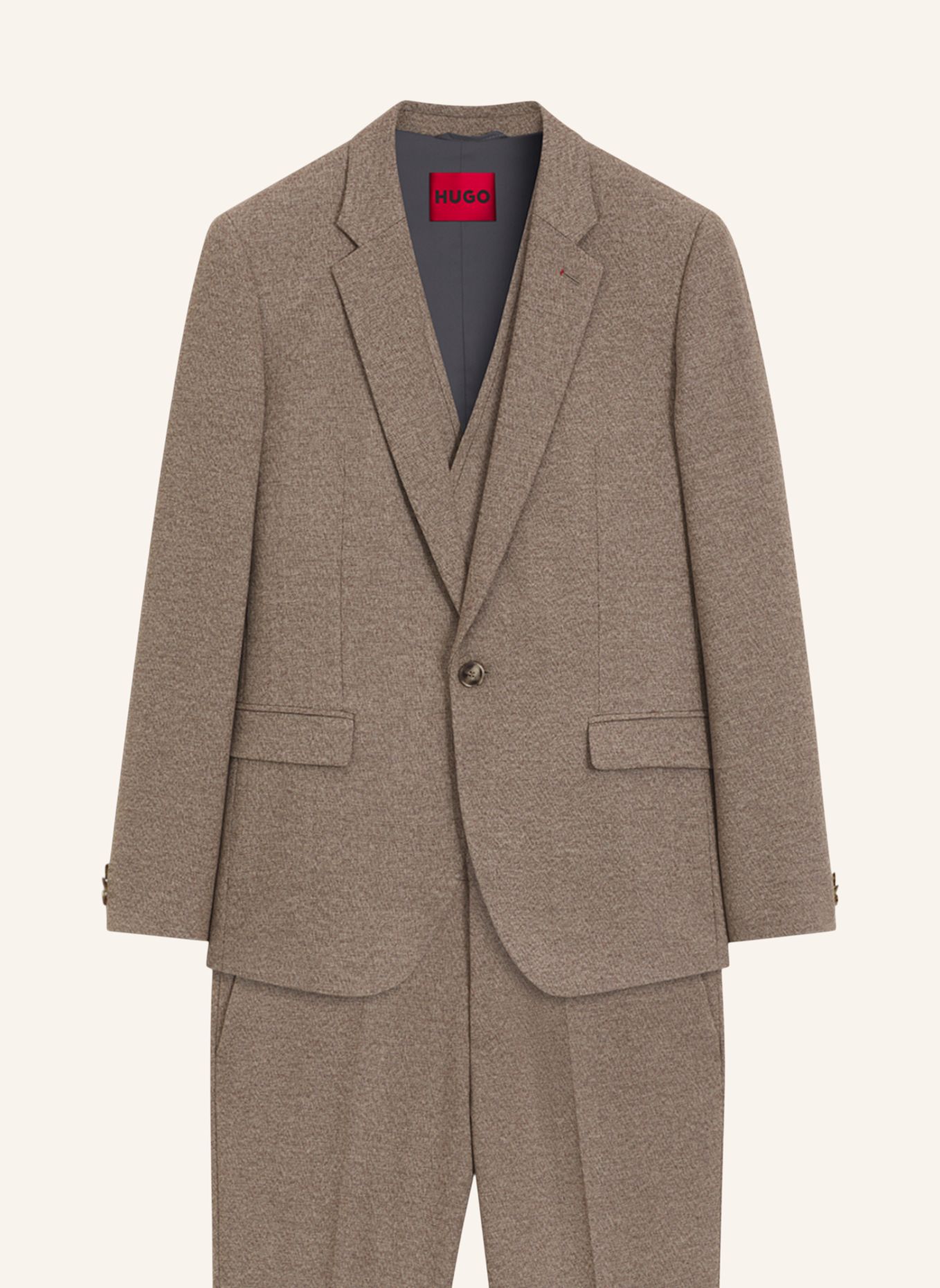 HUGO Anzug ARTI/HESTEN242V1X Extra-Slim Fit: BRAUN