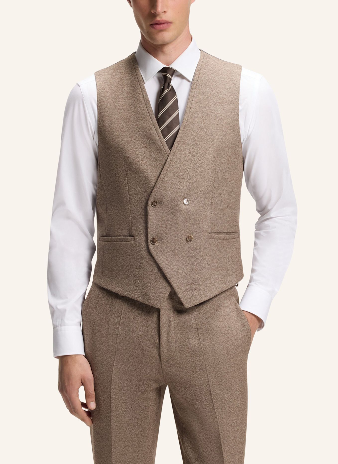 HUGO Anzug ARTI/HESTEN242V1X Extra-Slim Fit: BRAUN