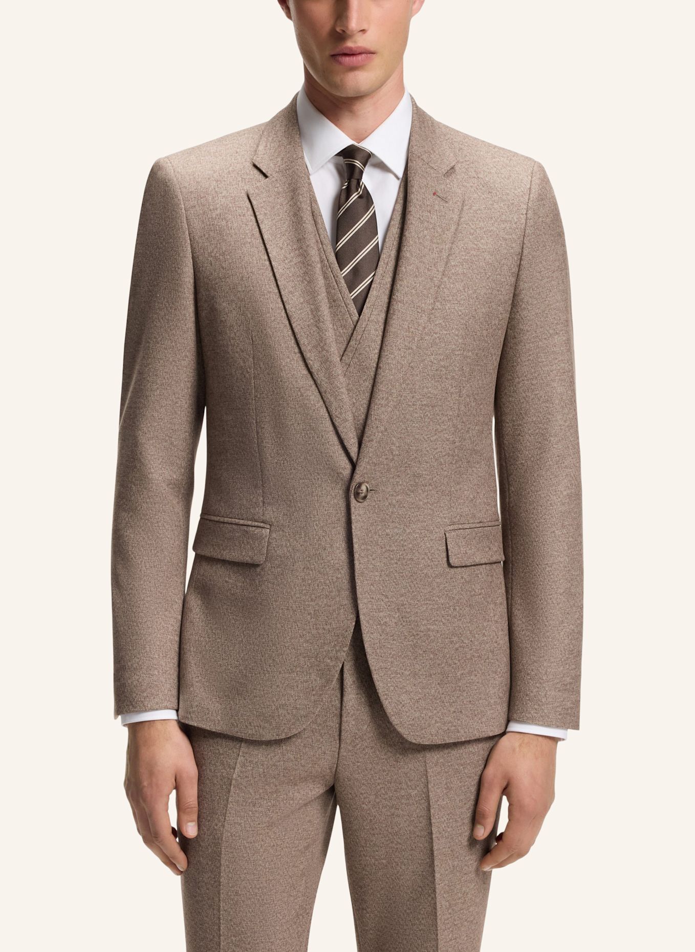 HUGO Anzug ARTI/HESTEN242V1X Extra-Slim Fit: BRAUN