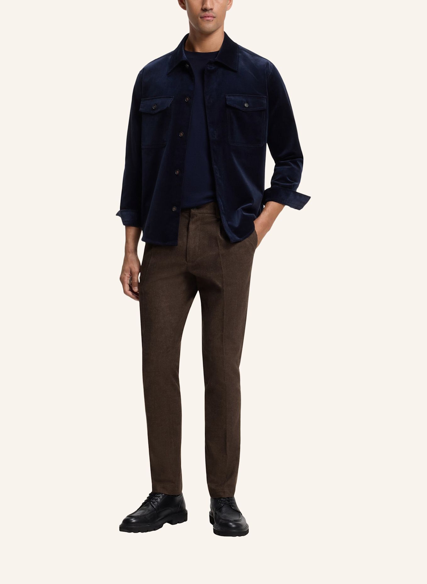 BOSS Chino KANE Modern Regular Fit: DUNKELBRAUN