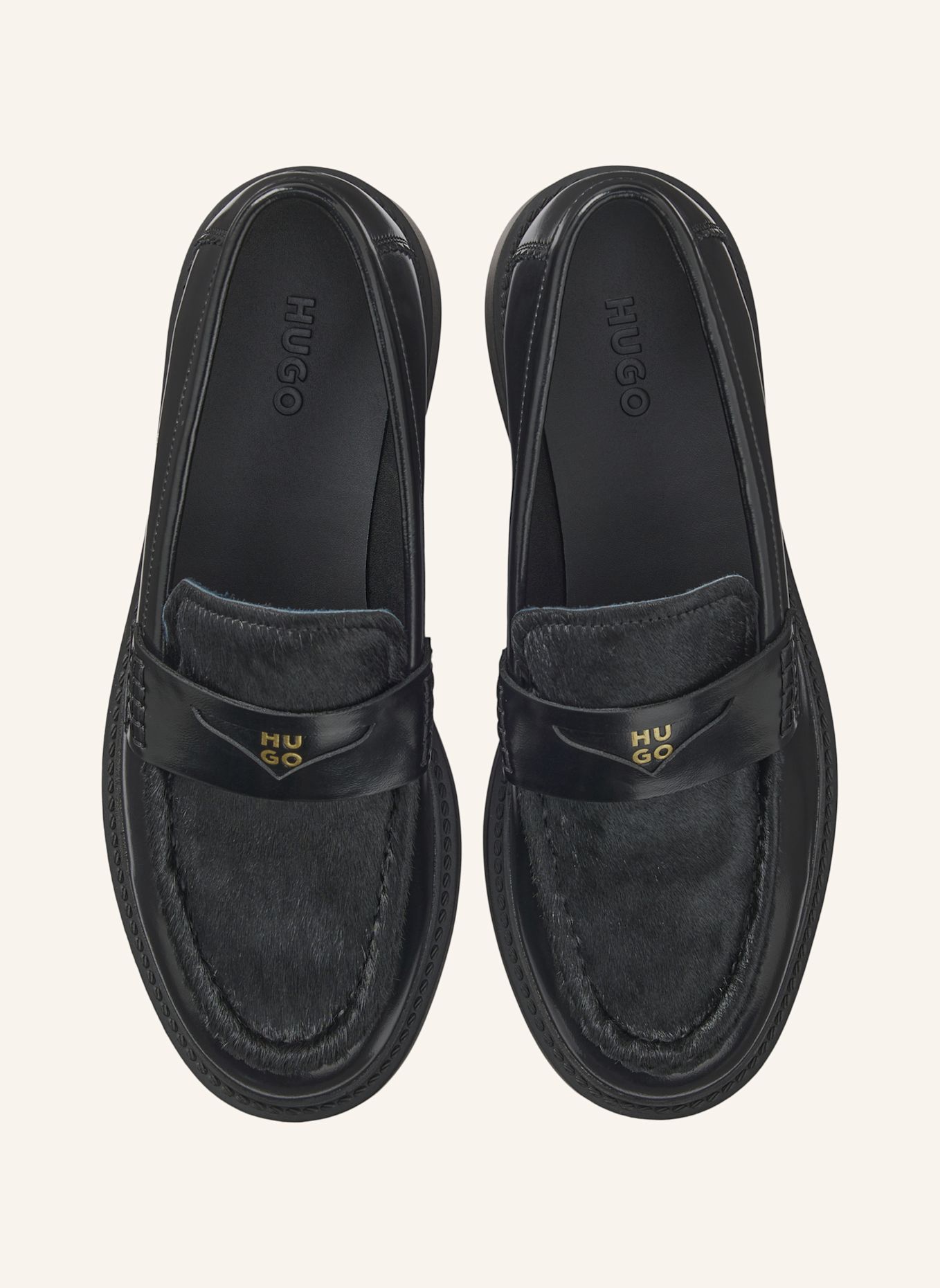 HUGO Flacher Schuh ANGEY_MOCC_ALTPH: SCHWARZ