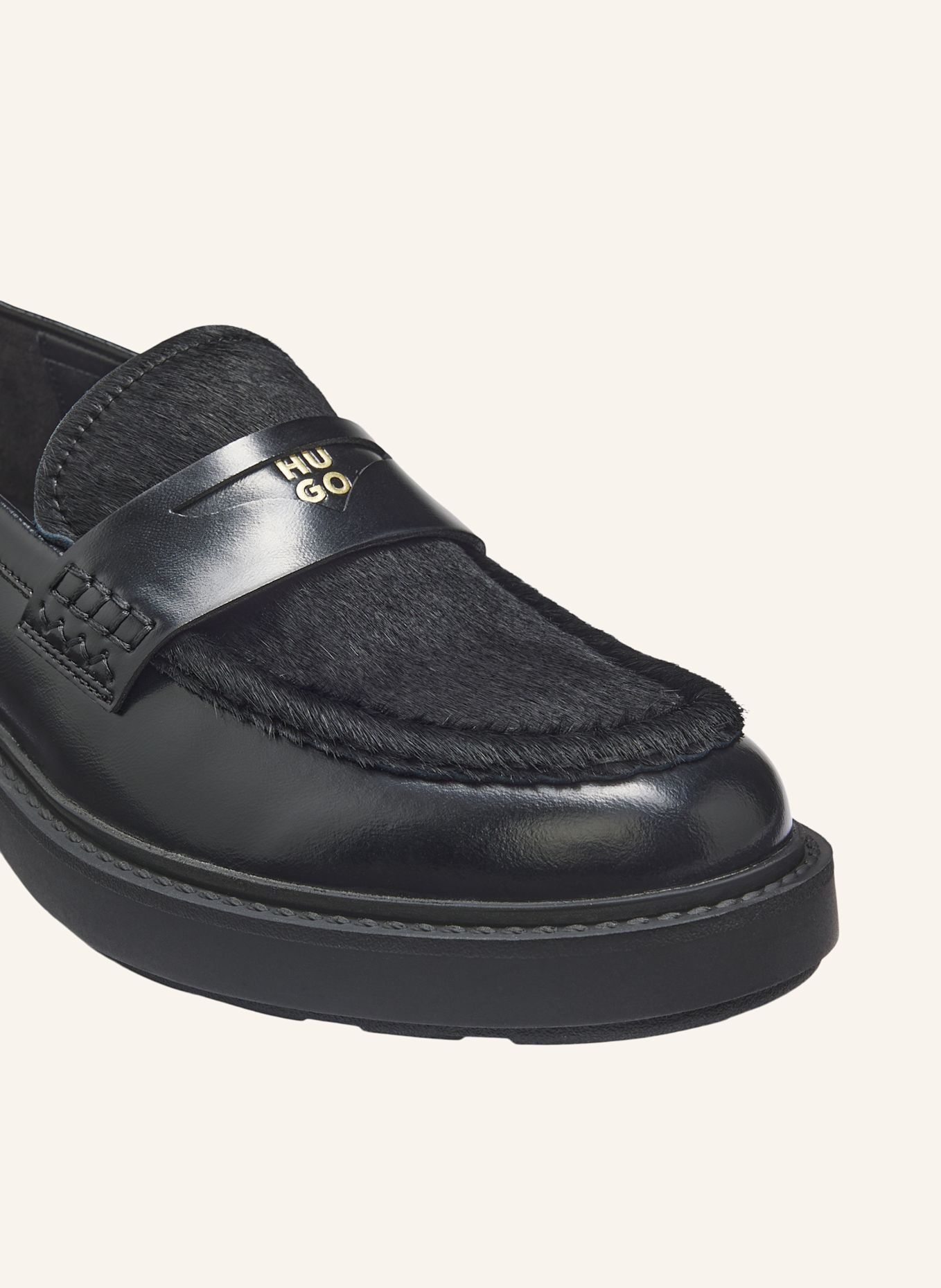 HUGO Flacher Schuh ANGEY_MOCC_ALTPH: SCHWARZ