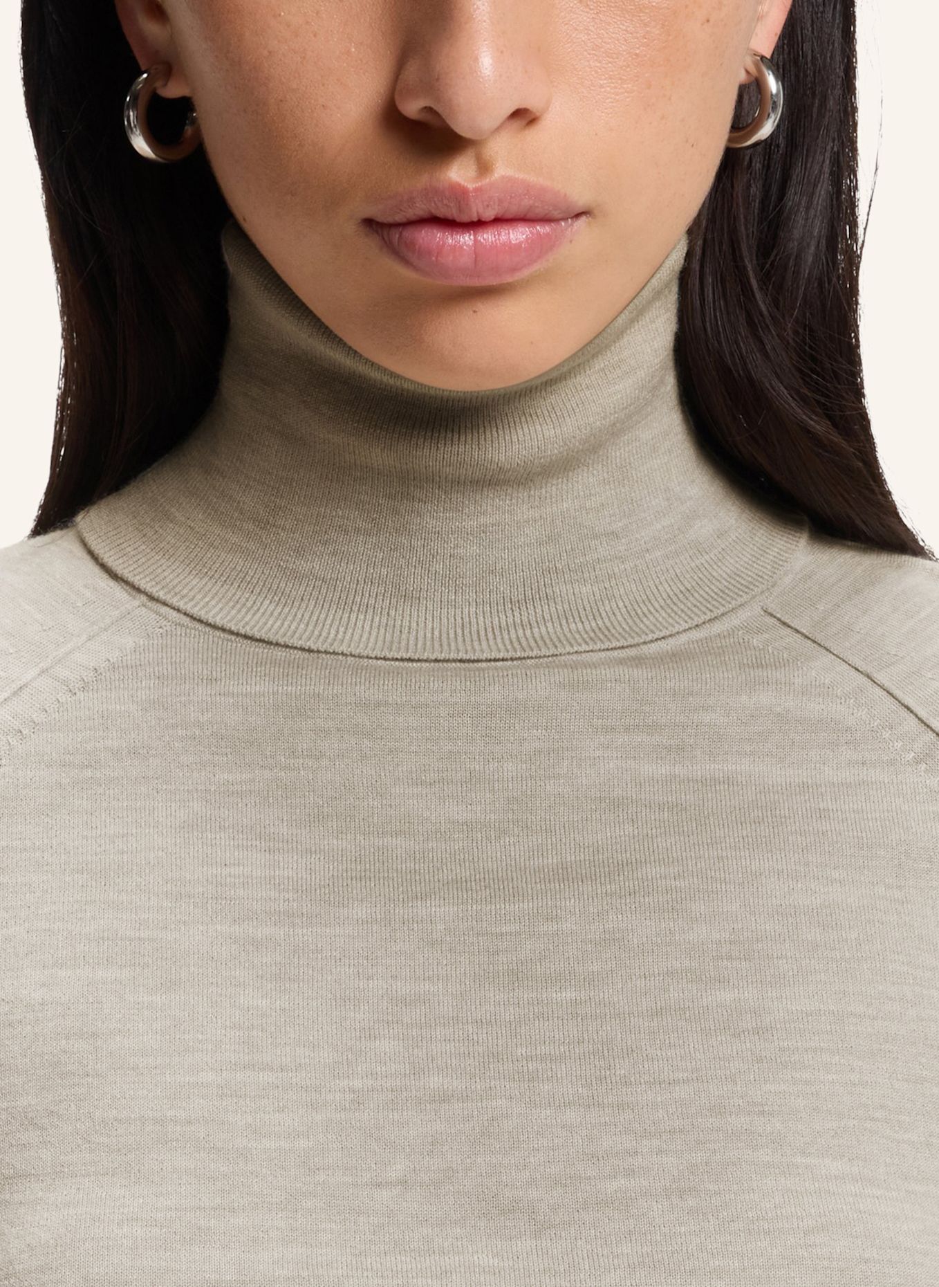 BOSS Rollkragenpullover FRIZANI: WEISS