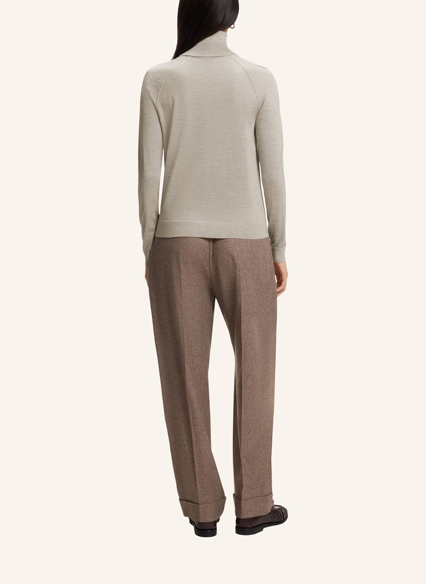 BOSS Rollkragenpullover FRIZANI: WEISS