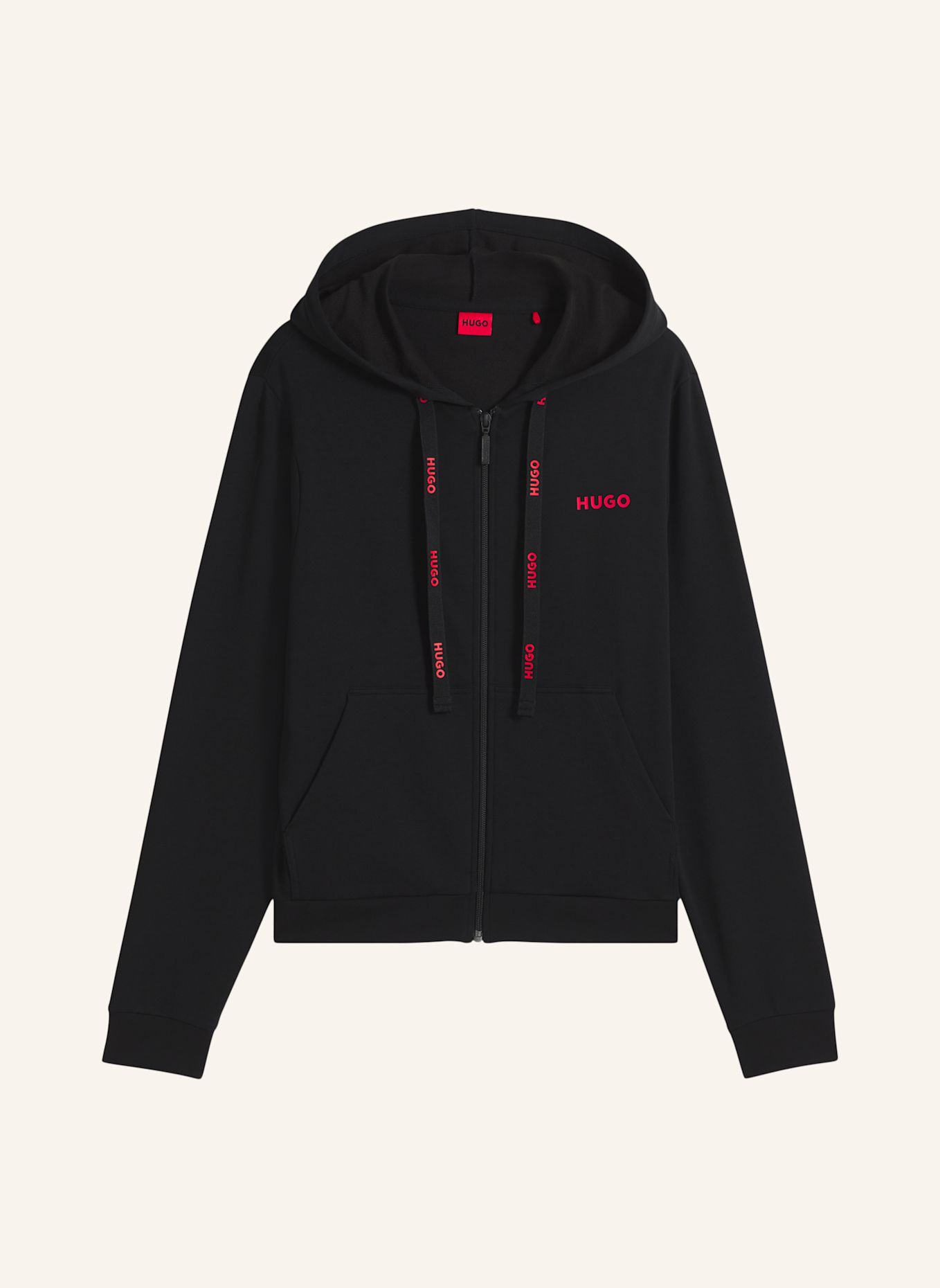 HUGO Loungewear Jacke HUGO ID_JACKET: SCHWARZ