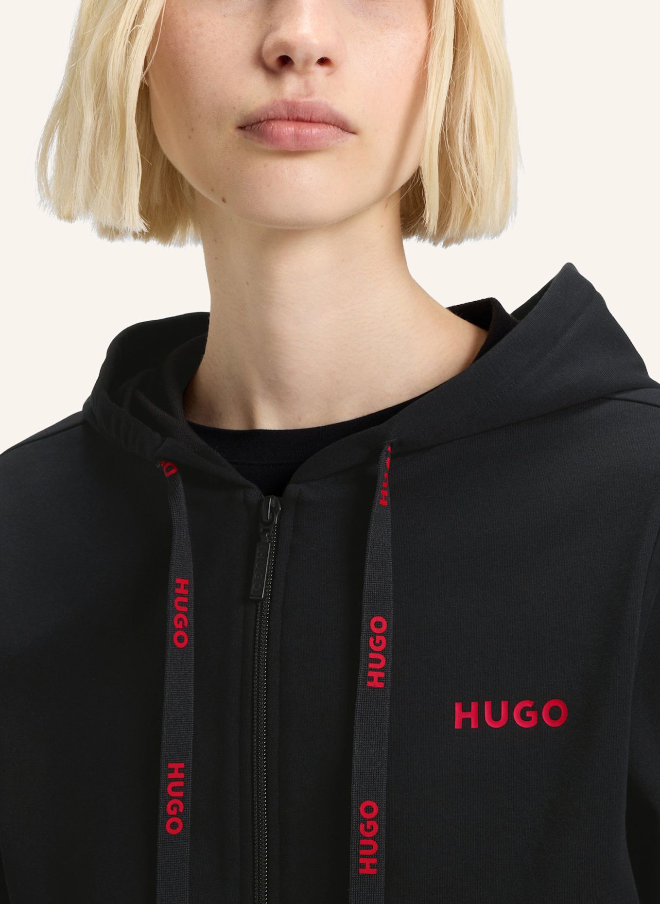 HUGO Loungewear Jacke HUGO ID_JACKET: SCHWARZ