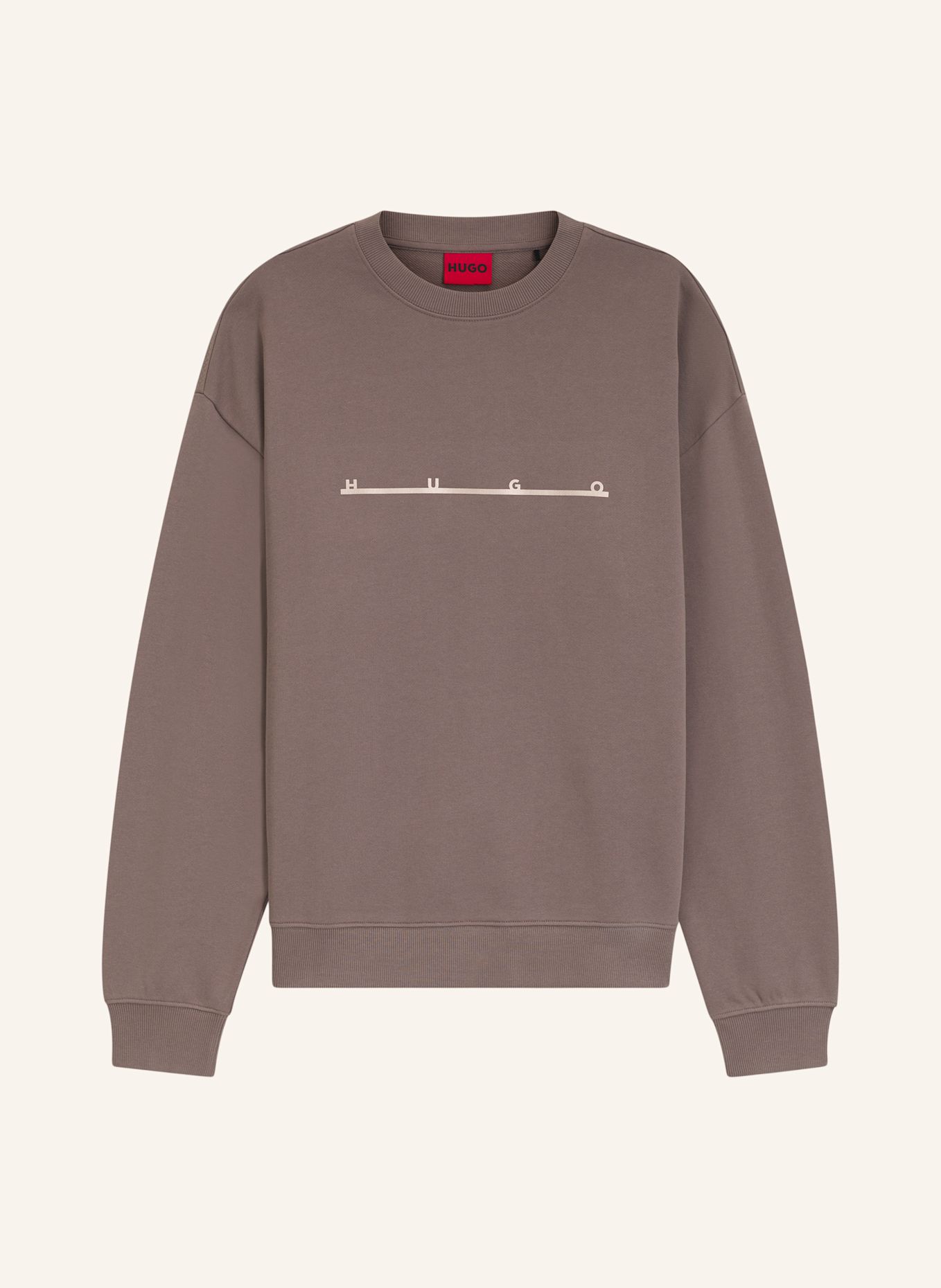 HUGO Sweatshirt DATRISWEAT Relaxed Fit: BRAUN
