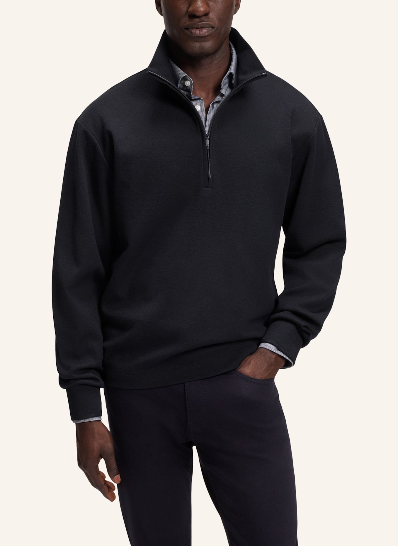 BOSS Sweatshirt P-STIMMANN 11 Regular Fit: DUNKELBLAU
