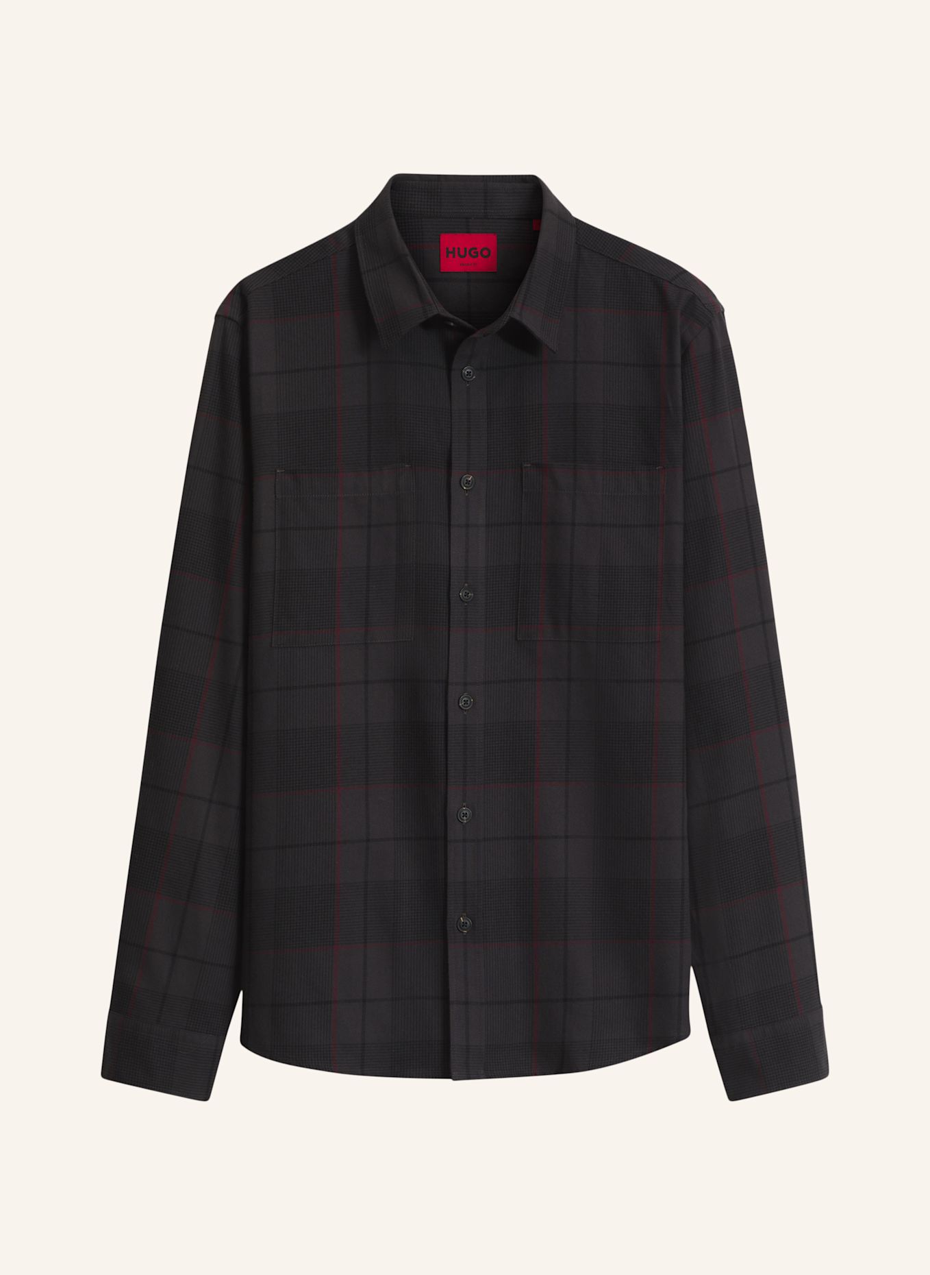 HUGO Hemd EGRIN Relaxed Fit: BRAUN