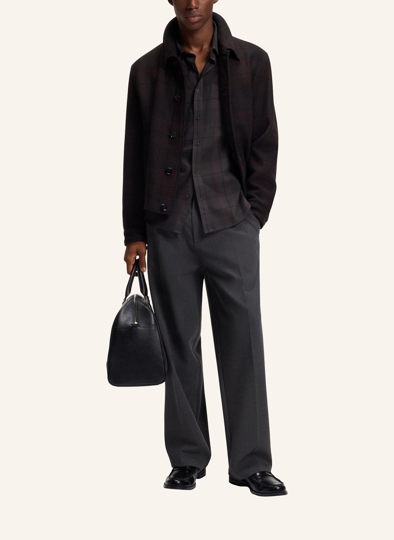 HUGO Hemd EGRIN Relaxed Fit: BRAUN
