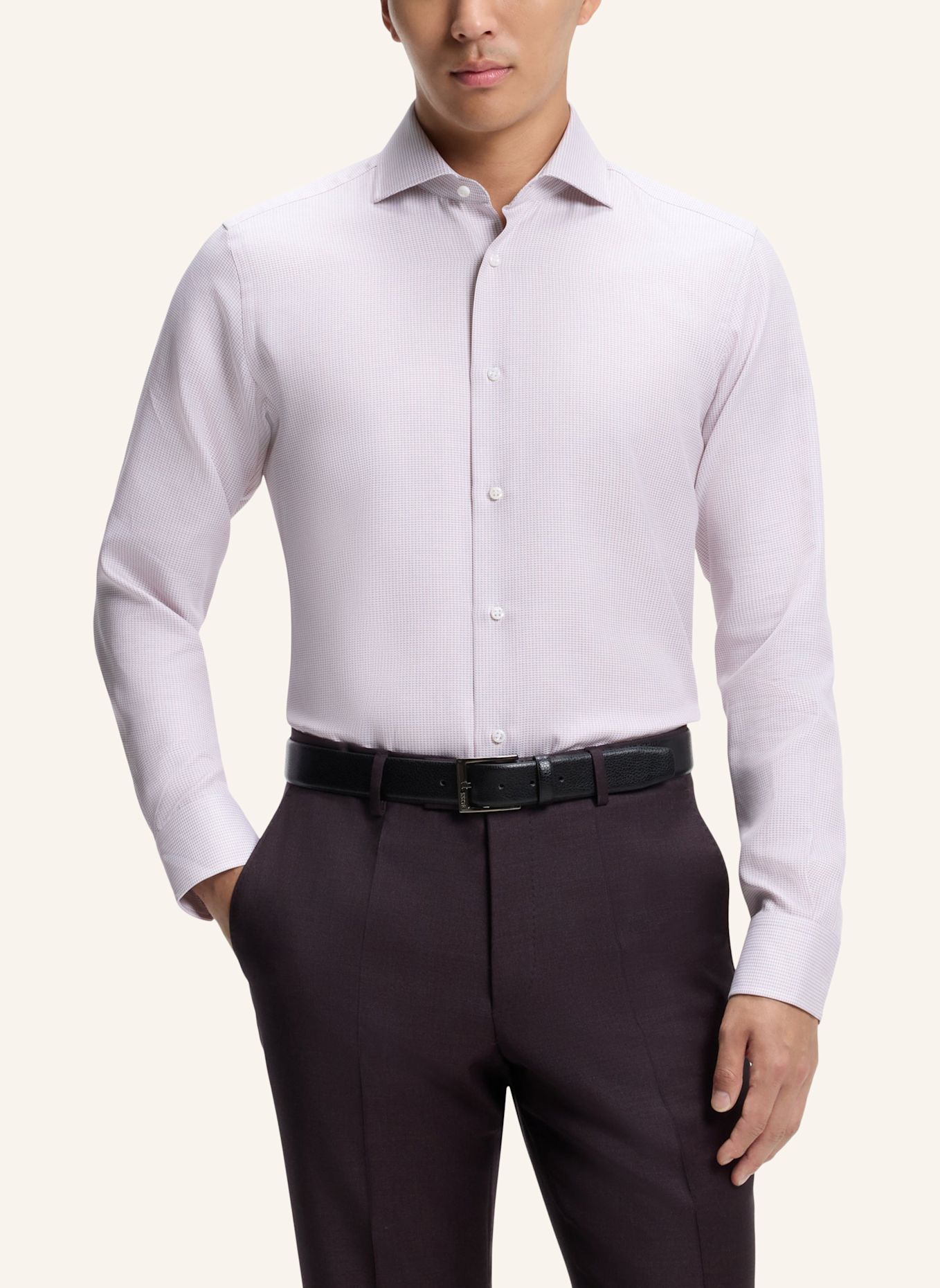BOSS Hemd L-JOSH-SPREAD-C1-243 Regular Fit: HELLROSA