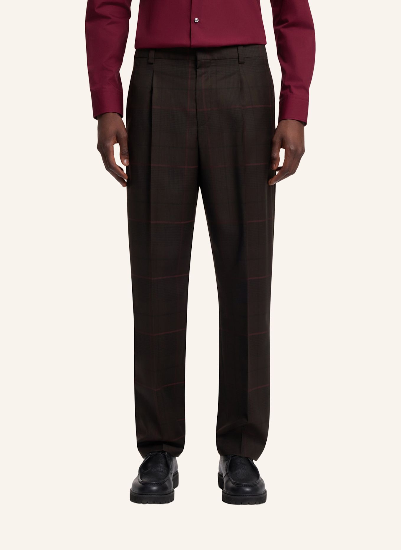 HUGO Businesshose GATUR264 Slim Fit: BRAUN