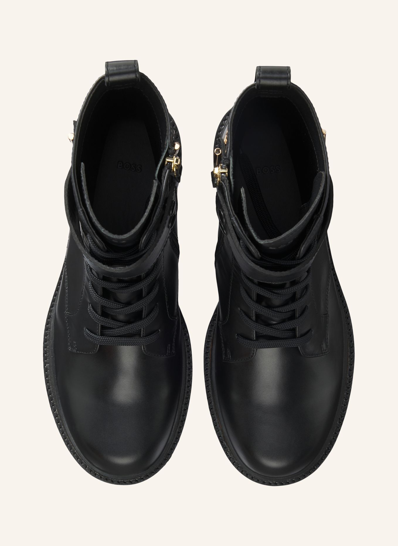 BOSS Flacher Schuh ELERI_LUBOOTIE_LTZPT: SCHWARZ