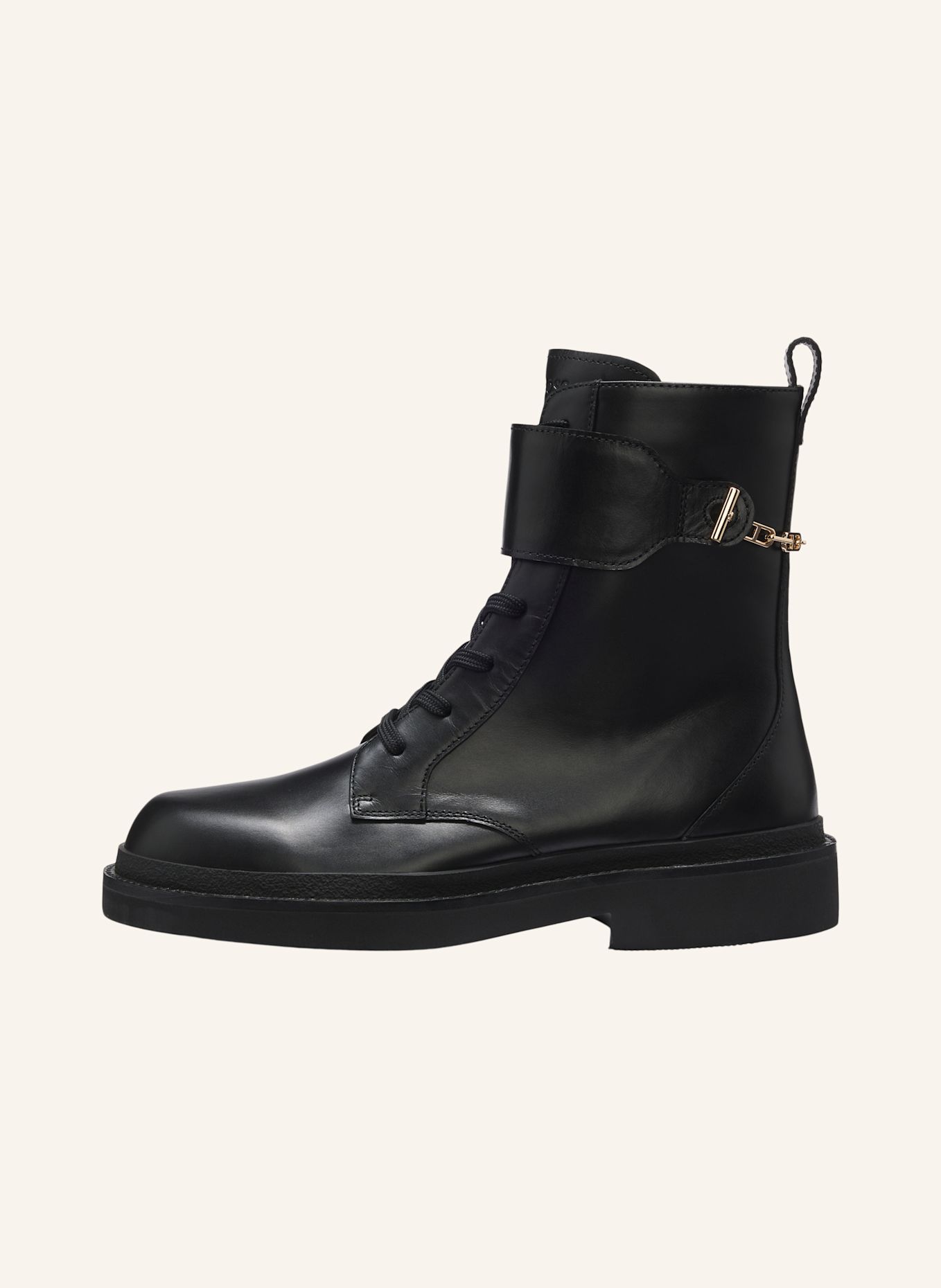 BOSS Flacher Schuh ELERI_LUBOOTIE_LTZPT: SCHWARZ