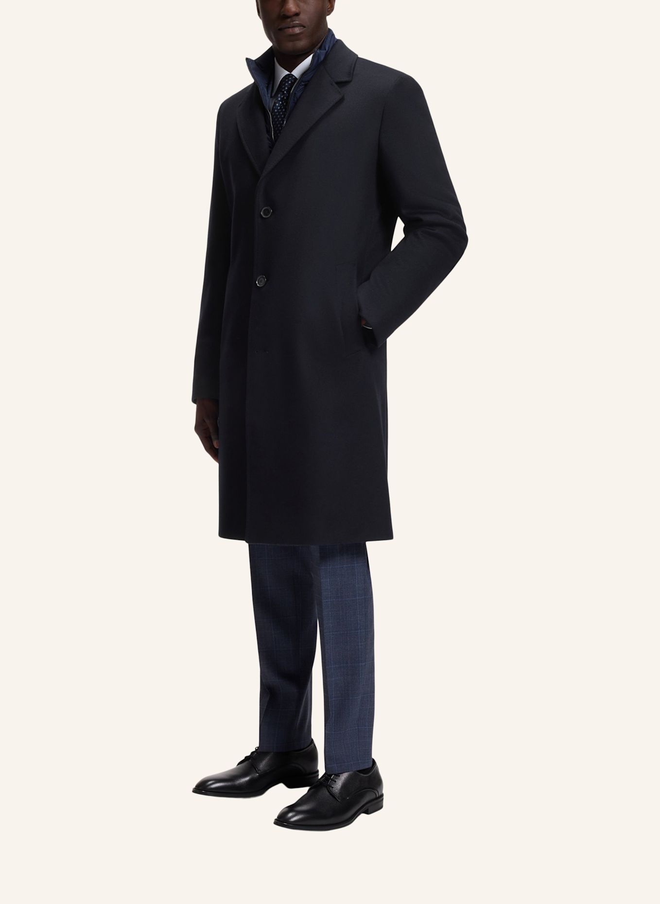 BOSS Mantel H-JARED-BIB-264 Regular Fit: DUNKELBLAU