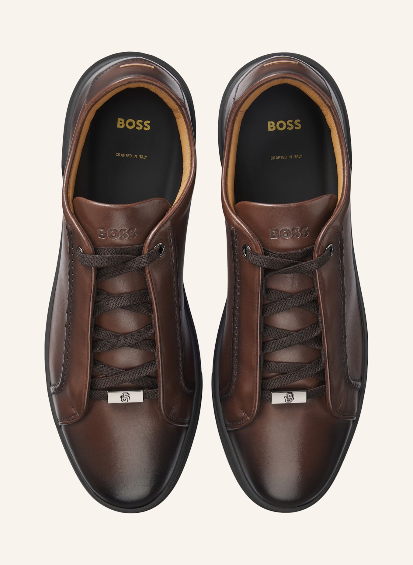 BOSS Sneaker GARY_L_TENN_BUQTAD: DUNKELBRAUN