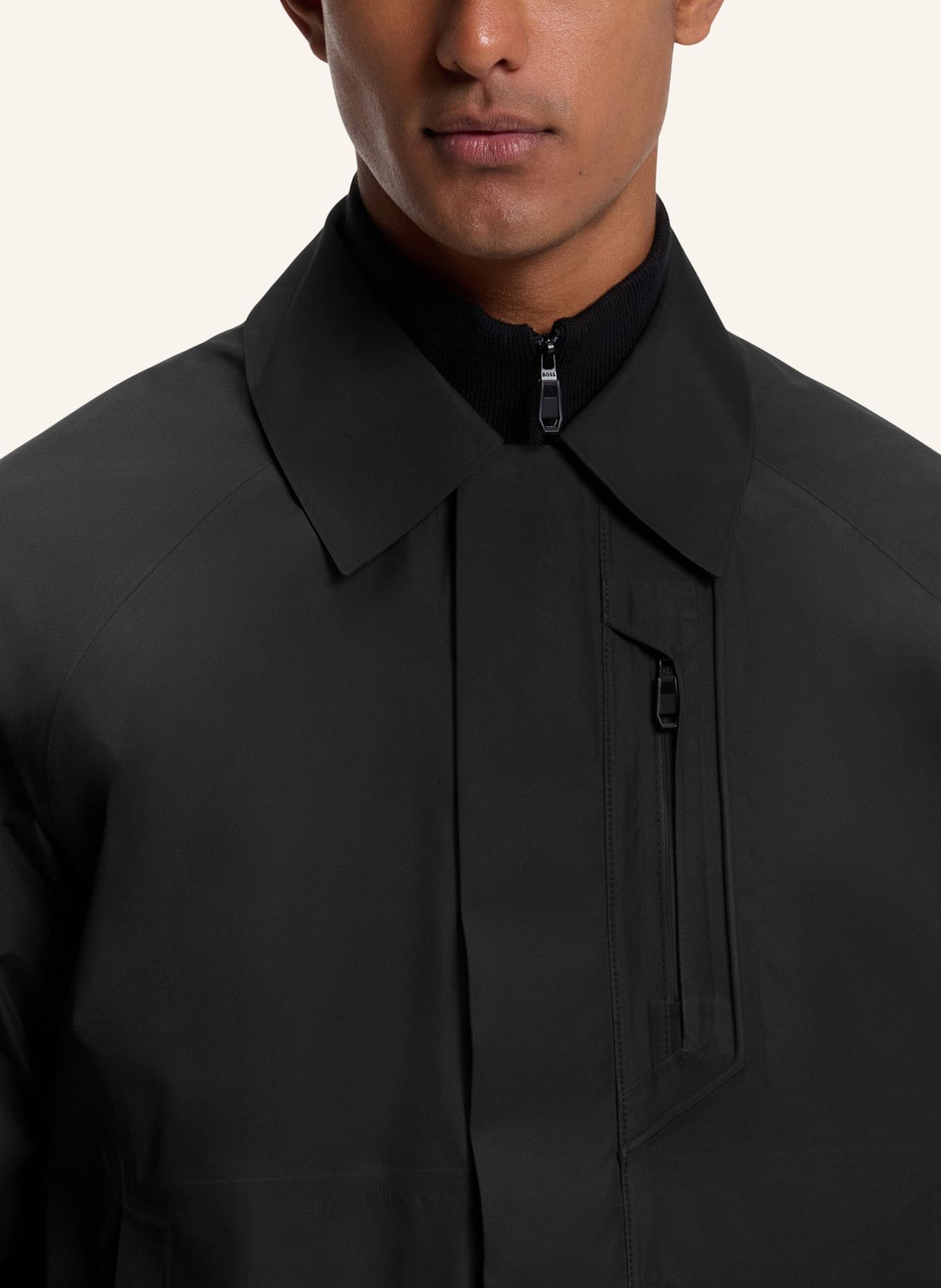 BOSS Jacke OW_VISIT COACH JT Regular Fit: SCHWARZ