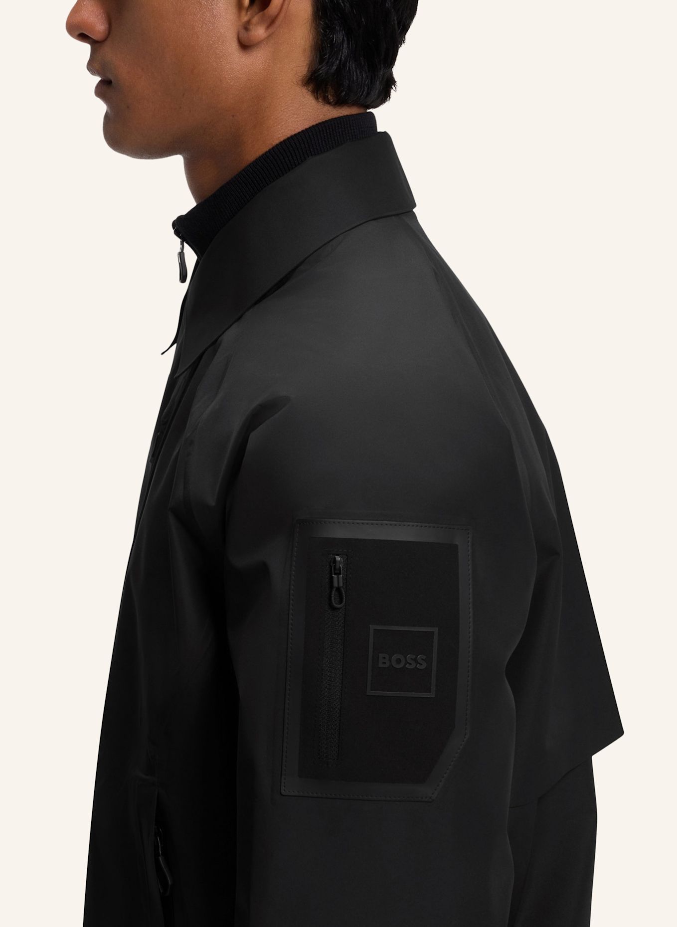 BOSS Jacke OW_VISIT COACH JT Regular Fit: SCHWARZ