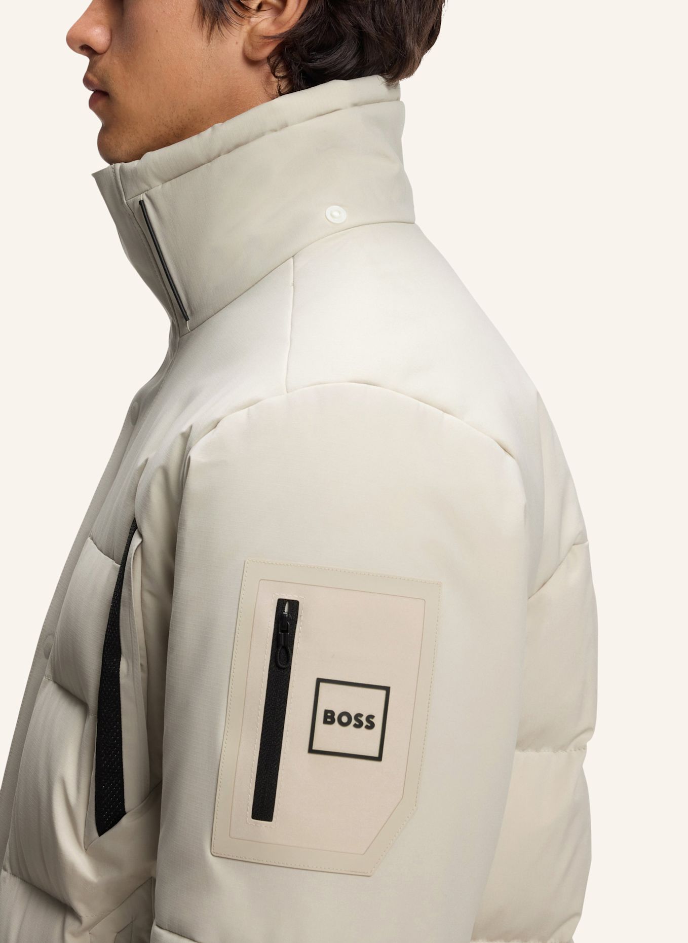 BOSS Jacke OW_BLOCK-X PARKA Regular Fit: BEIGE