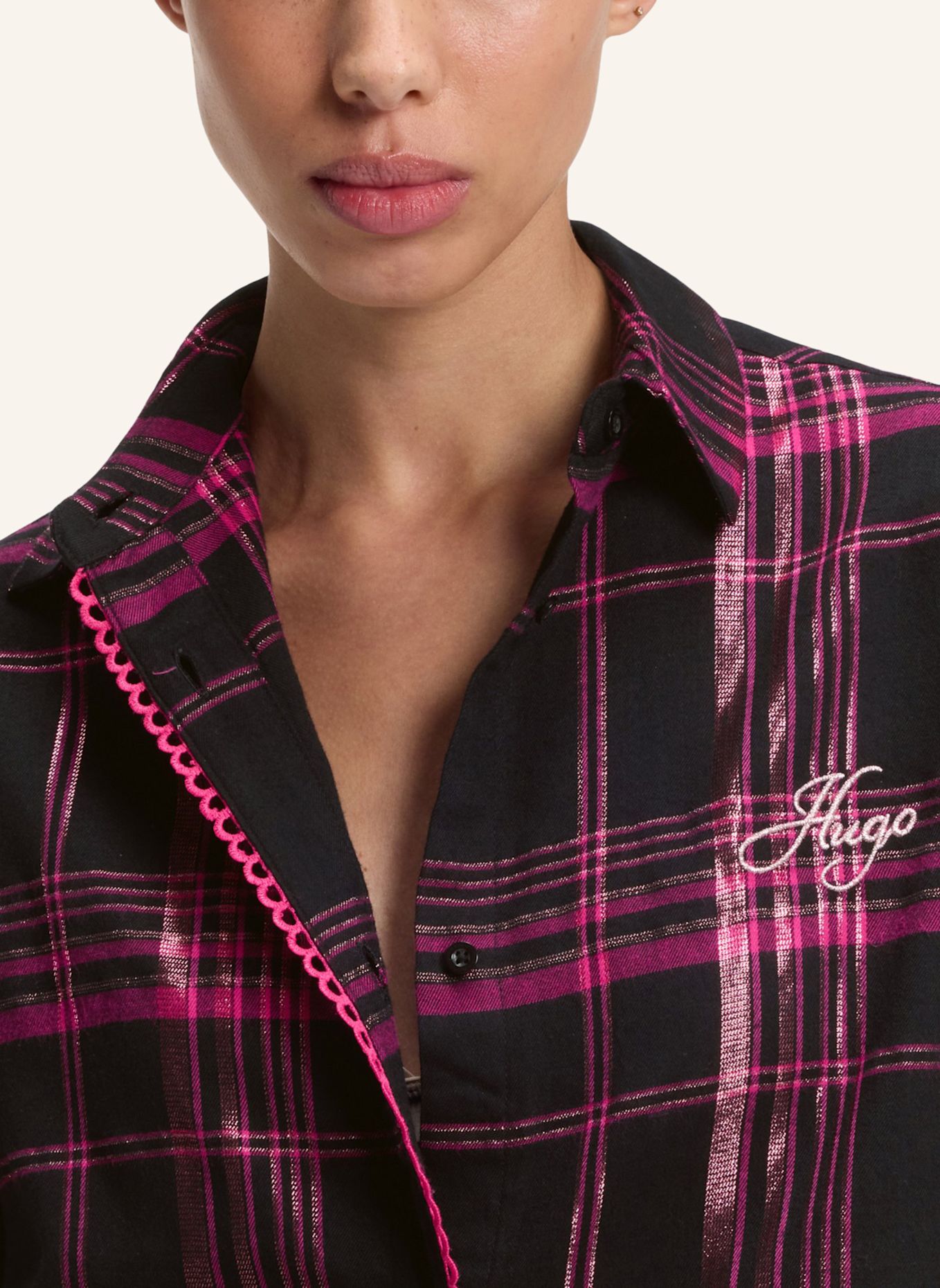 HUGO Pyjama-Set FLANNEL GIFT-SET Regular Fit: PINK