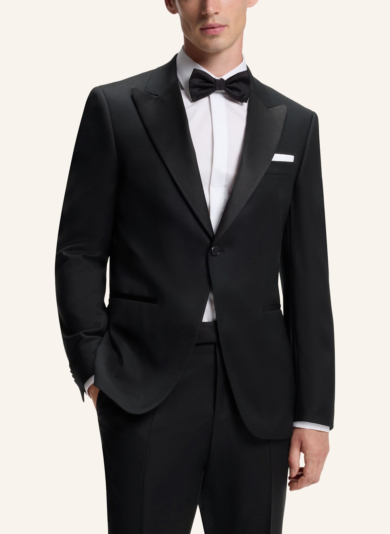 BOSS Anzug H-HUGE-2PCS-TUX-264 Slim Fit: SCHWARZ