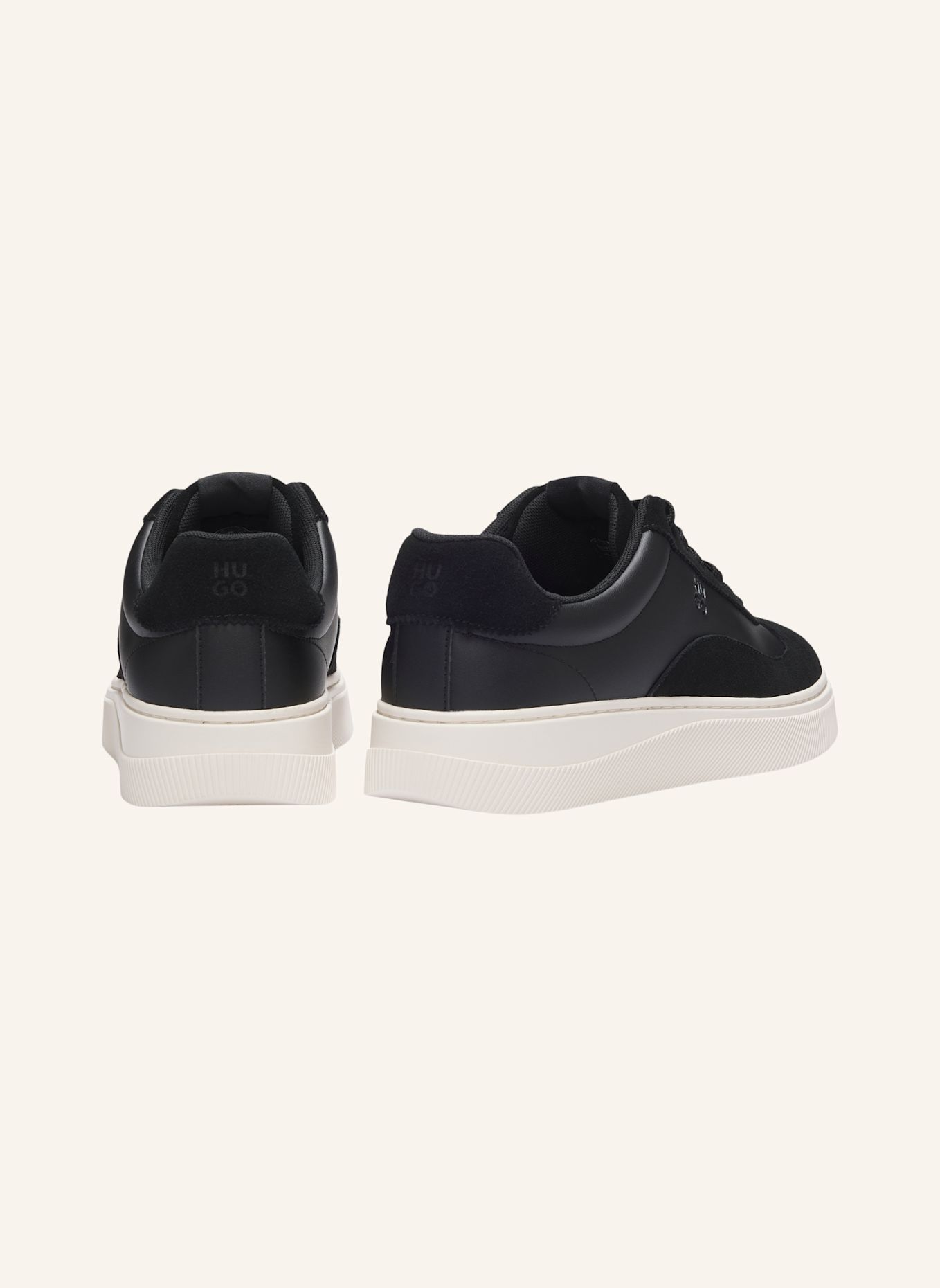 HUGO Sneaker LYZZ_TENN_PUSD: SCHWARZ