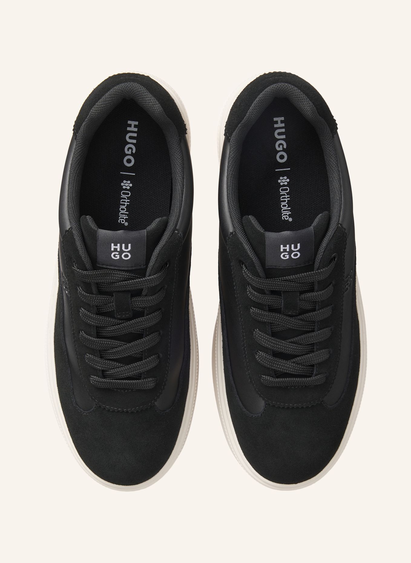 HUGO Sneaker LYZZ_TENN_PUSD: SCHWARZ