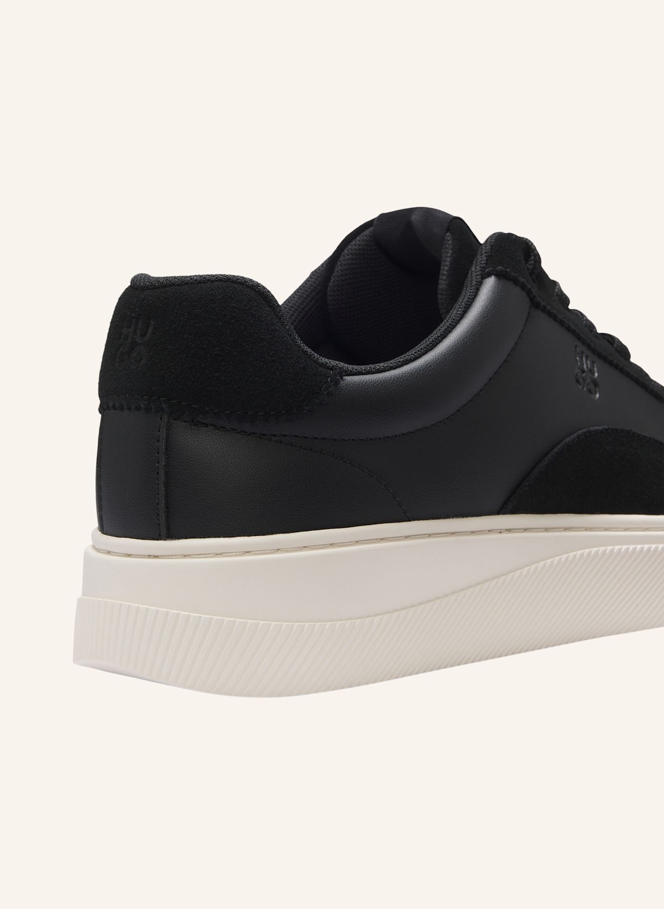 HUGO Sneaker LYZZ_TENN_PUSD: SCHWARZ