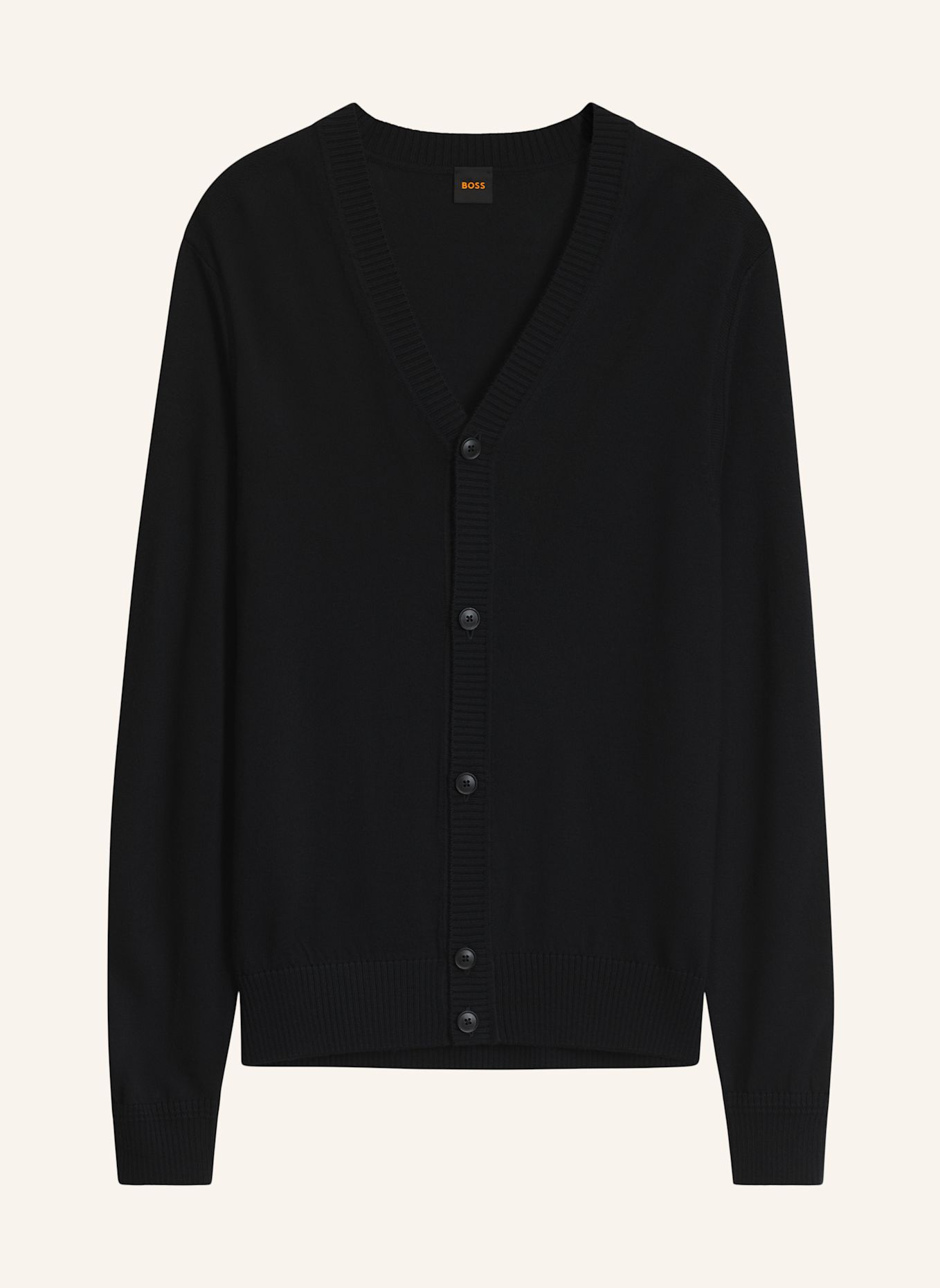 BOSS Strickjacke AVAC_CD-1 Regular Fit: SCHWARZ