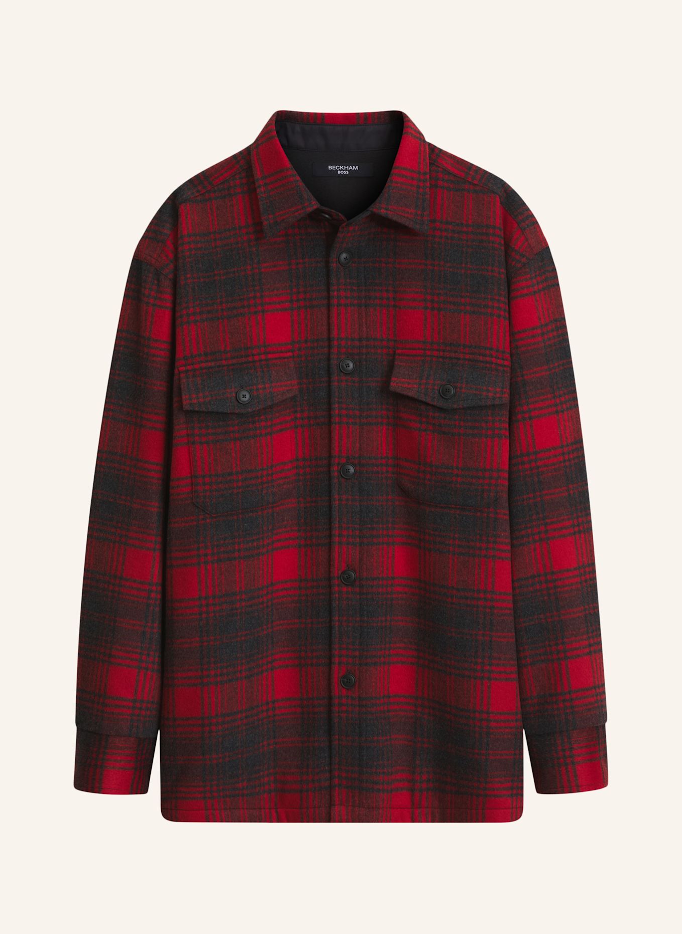 BOSS Hemd H-CRUZ-K-2P-C3_DB Relaxed Fit: DUNKELROT