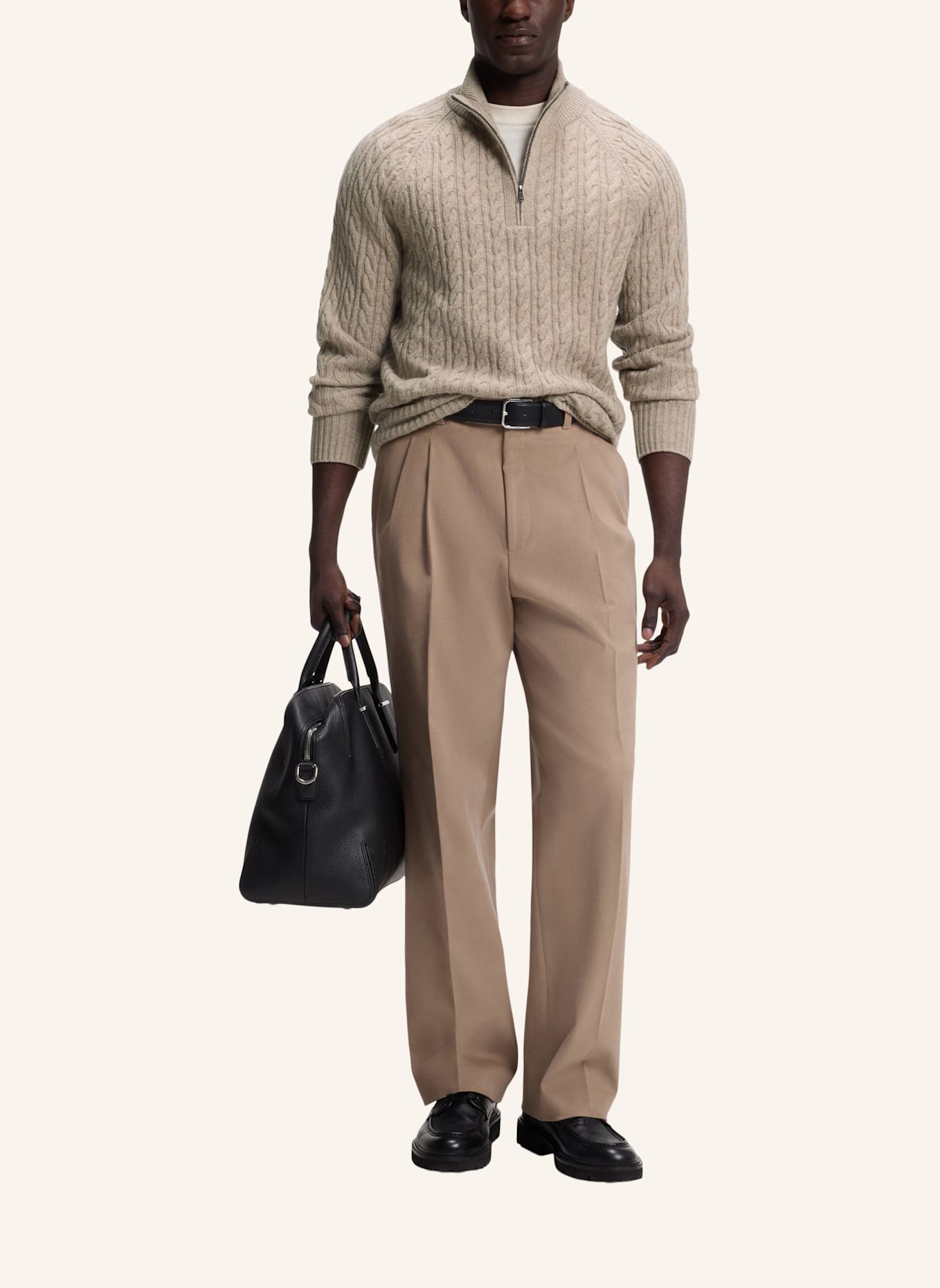 BOSS Pullover H-FURORE Regular Fit: BRAUN
