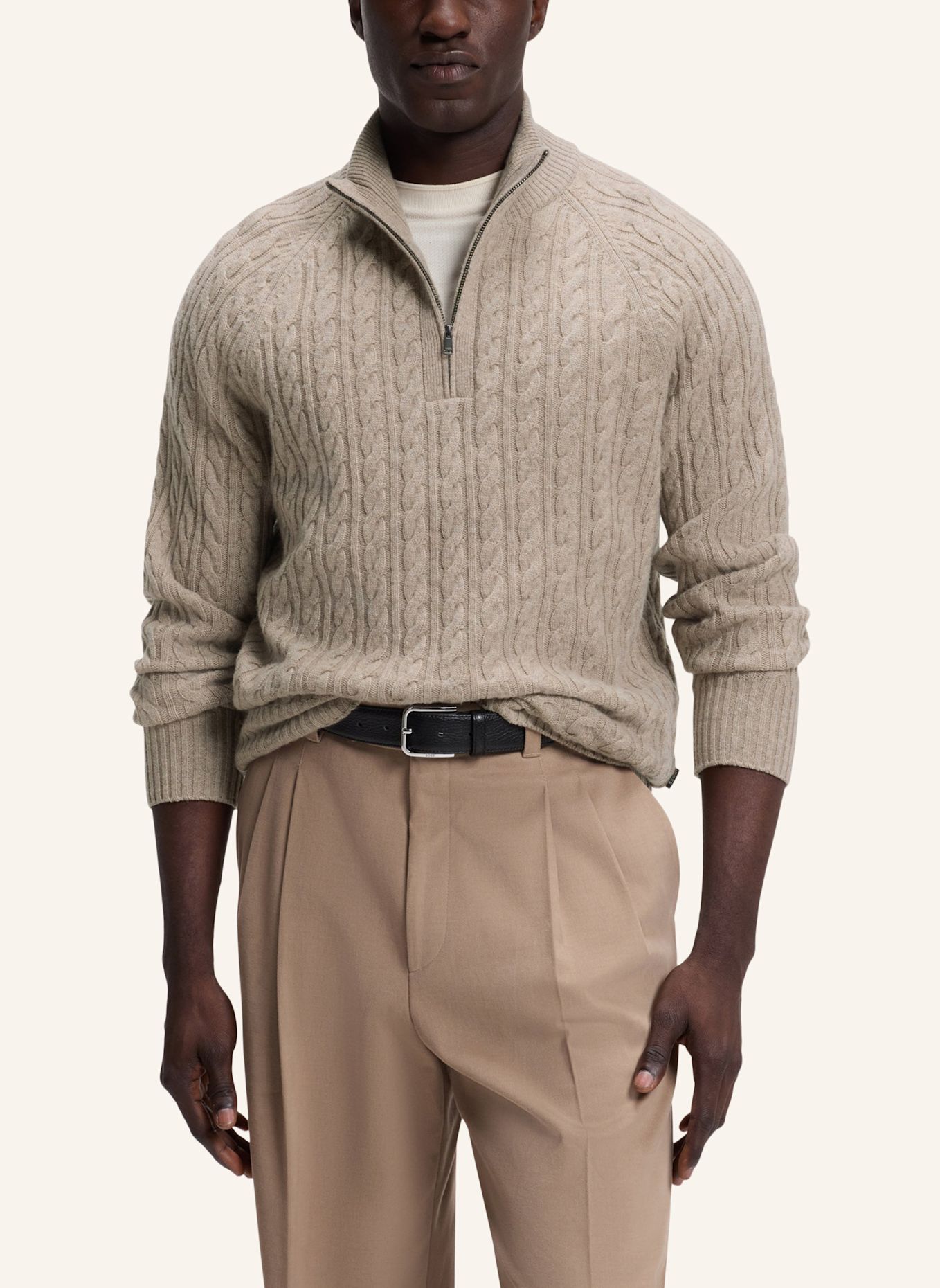 BOSS Pullover H-FURORE Regular Fit: BRAUN