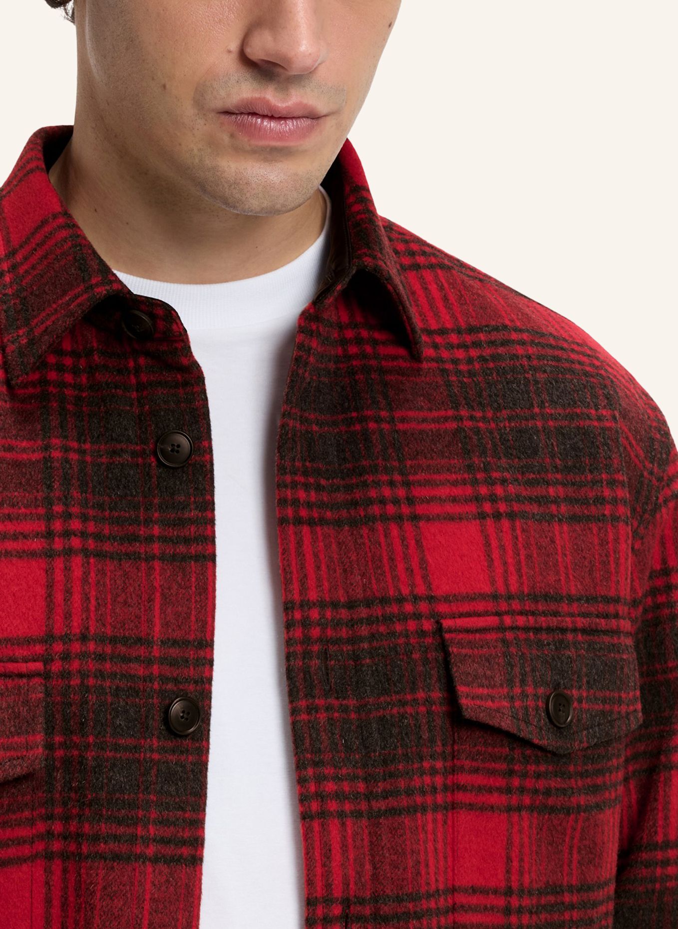 BOSS Hemd H-CRUZ-K-2P-C3_DB Relaxed Fit: DUNKELROT