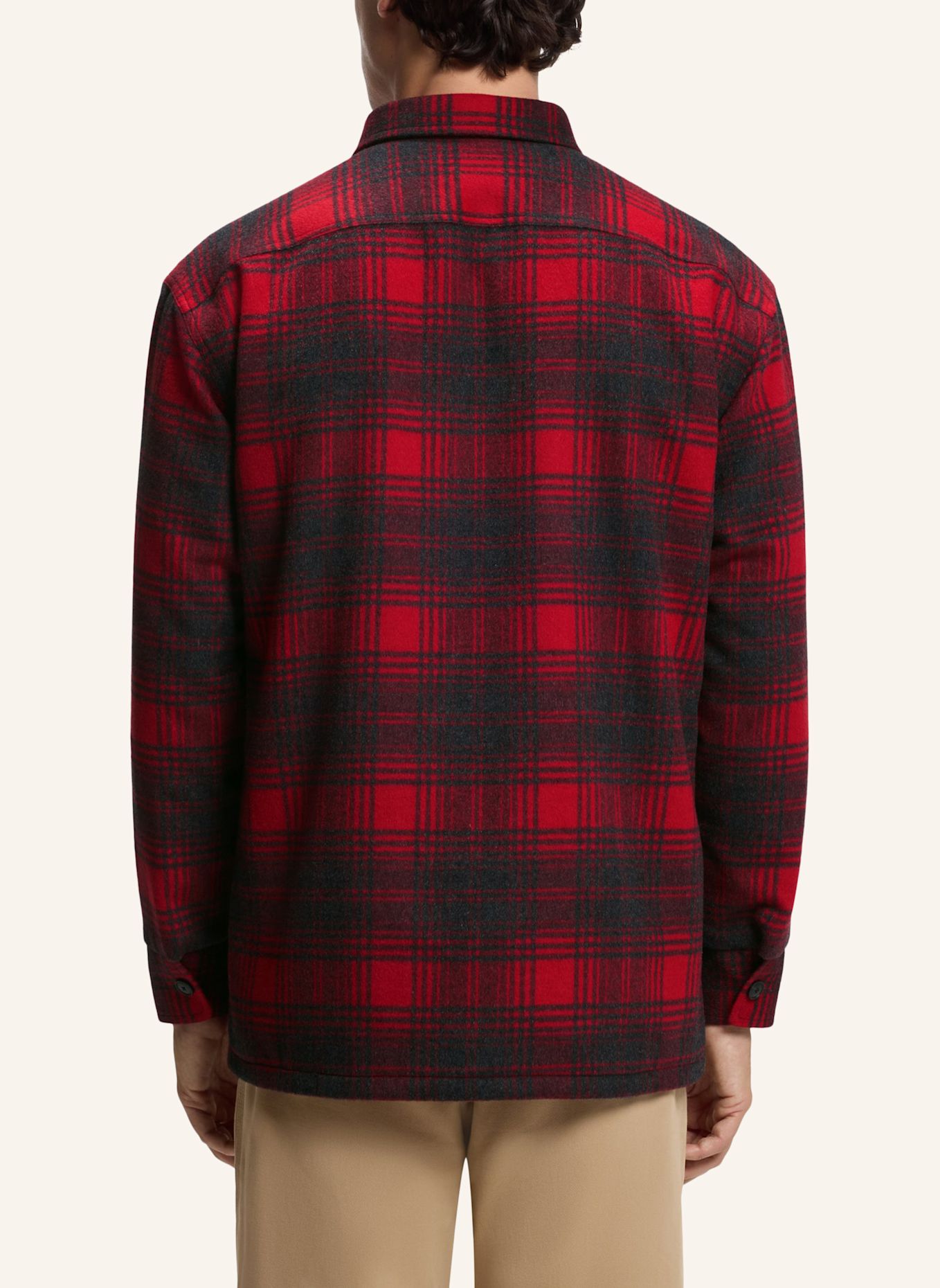 BOSS Hemd H-CRUZ-K-2P-C3_DB Relaxed Fit: DUNKELROT