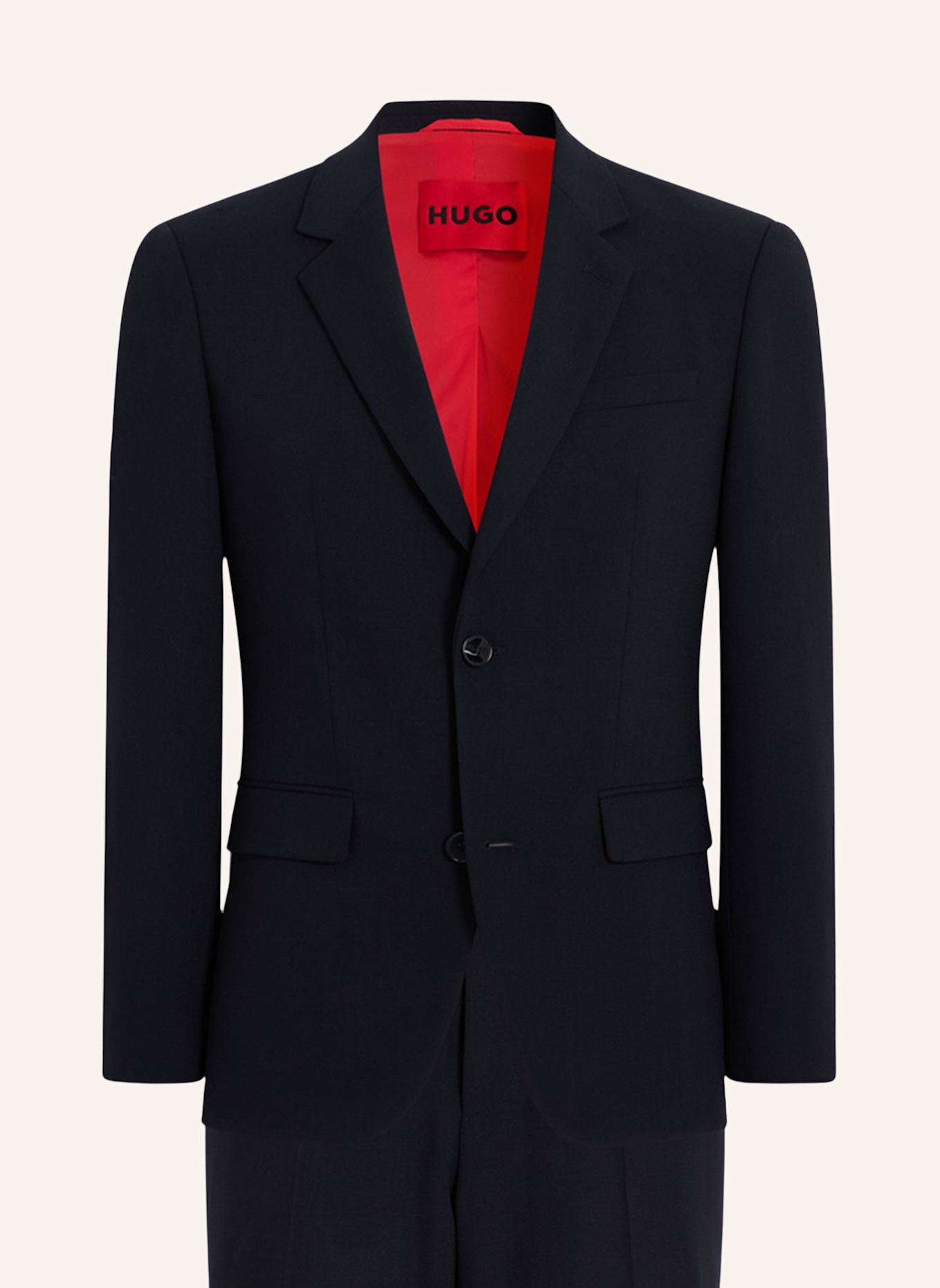 HUGO Anzug HENRY-GETLIN253X Slim Fit: DUNKELBLAU
