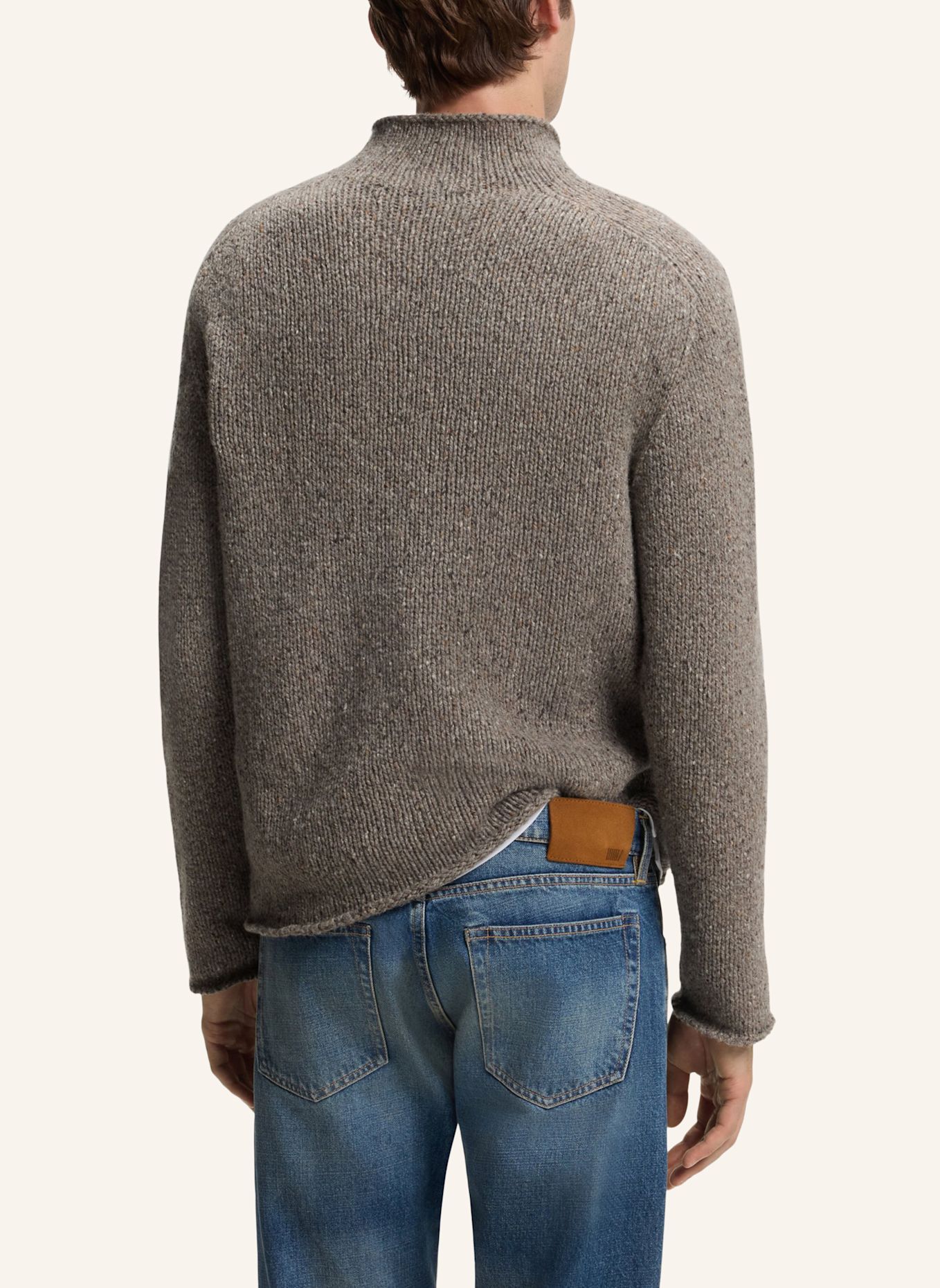 BOSS Pullover FIRAS_DB Regular Fit: HELLBRAUN