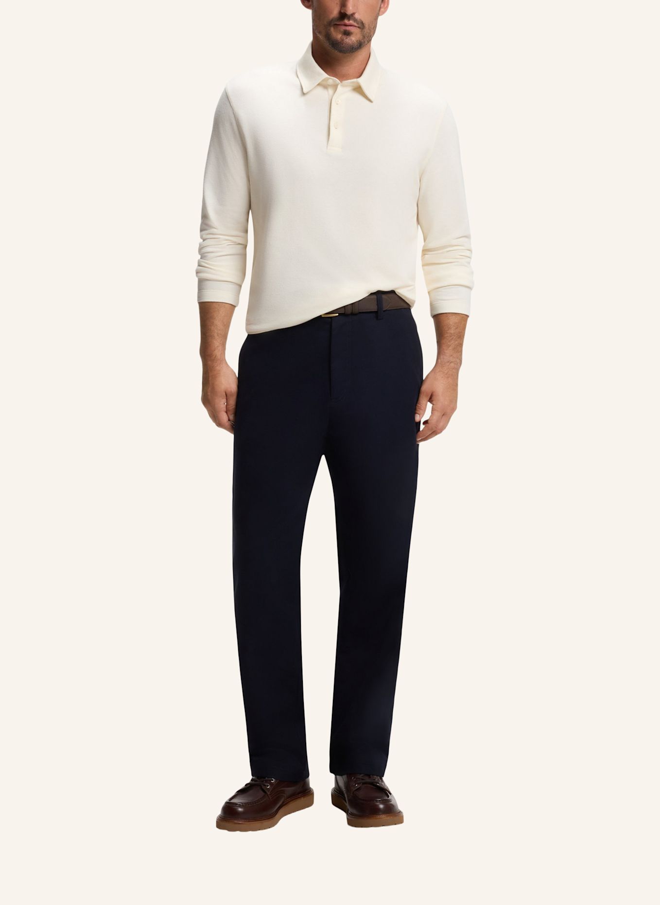 BOSS Polo PALEY 7_DB Regular Fit: WEISS
