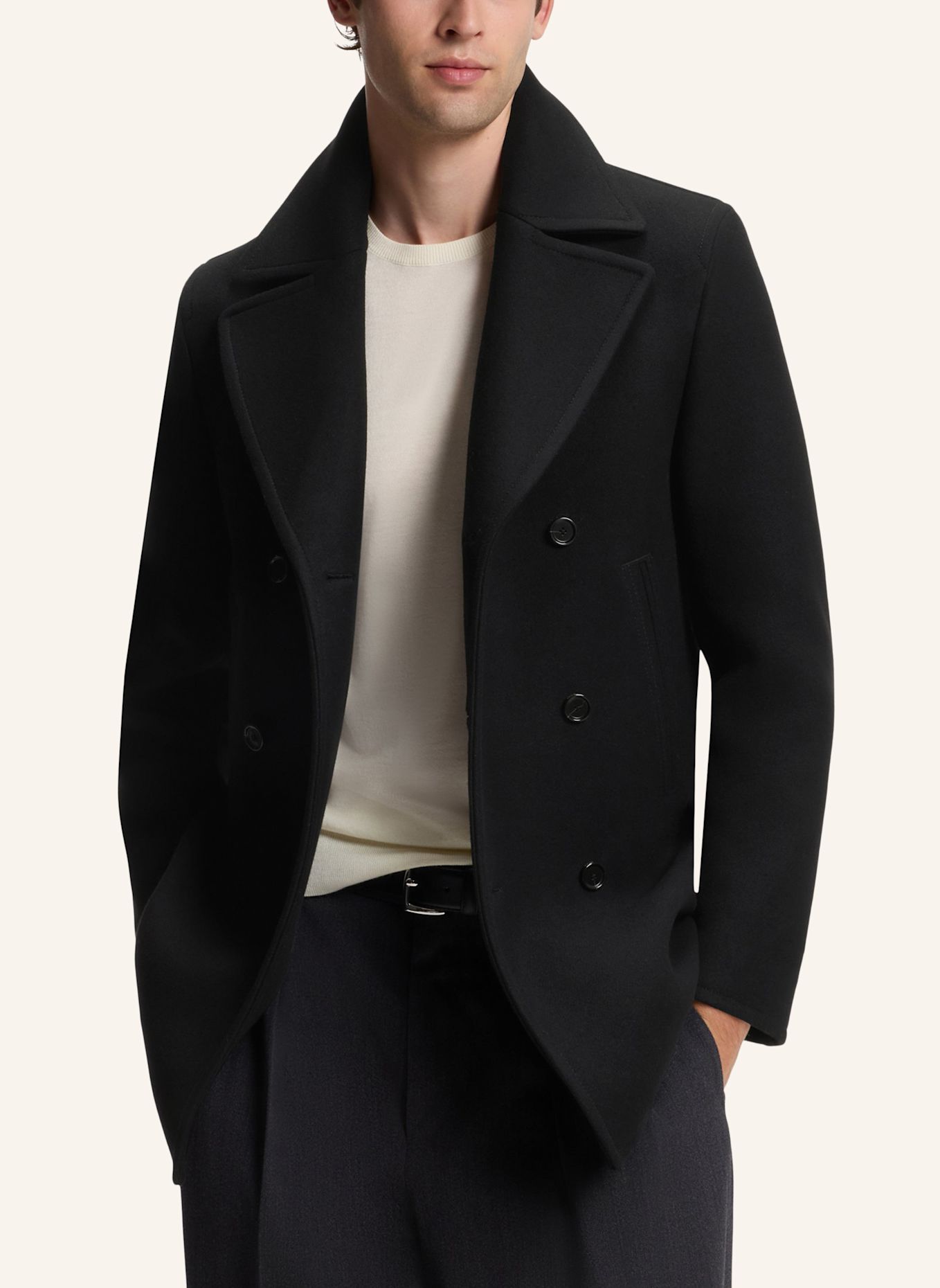 BOSS Mantel PEACOAT-264_DB: SCHWARZ