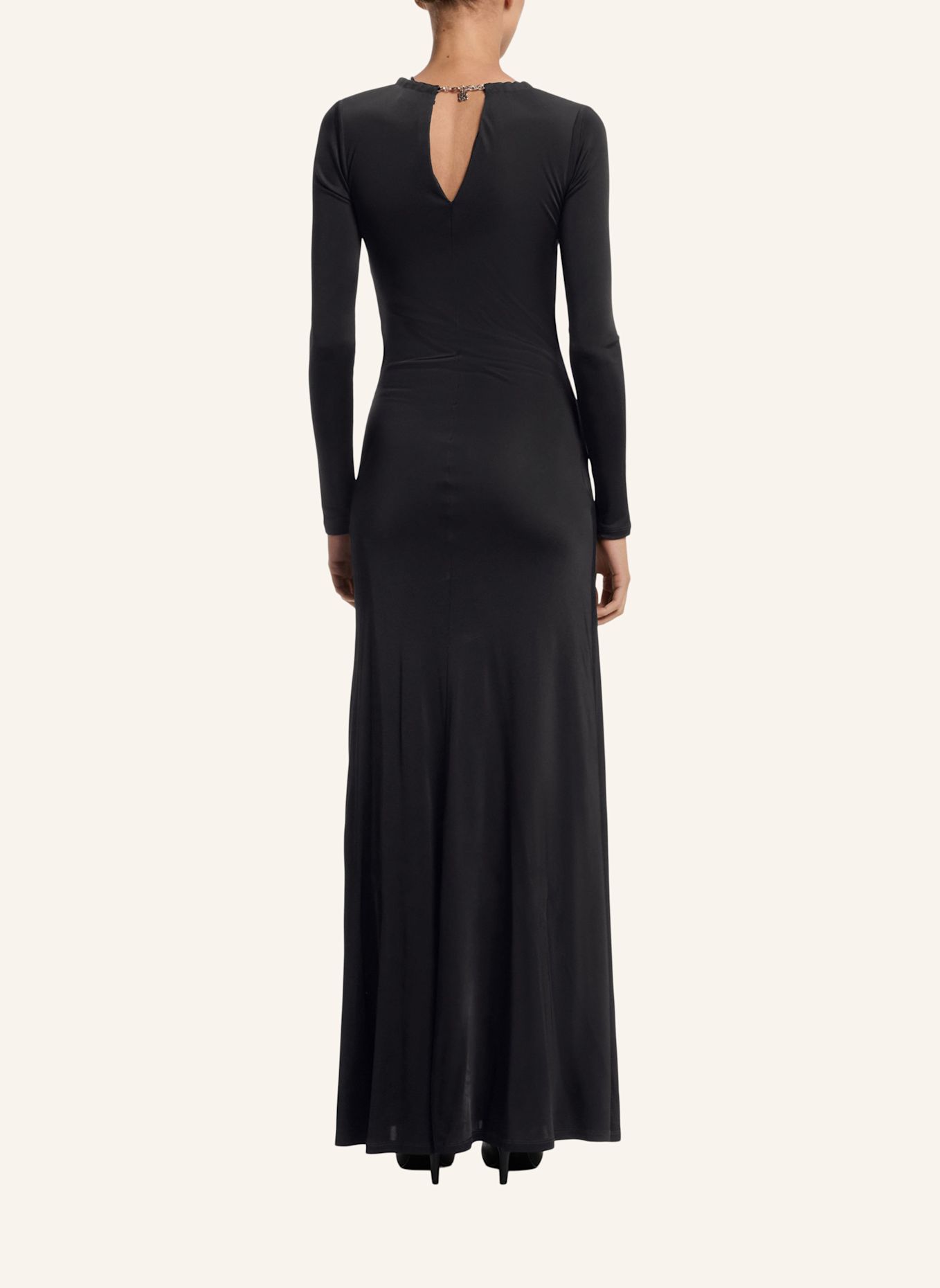 HUGO Jersey-Kleid NALATEY Regular Fit: SCHWARZ